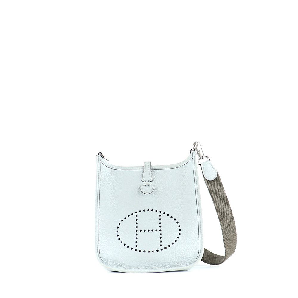 image of Hermes Hermes Handbags Mini Evelyne in Grey, Women's