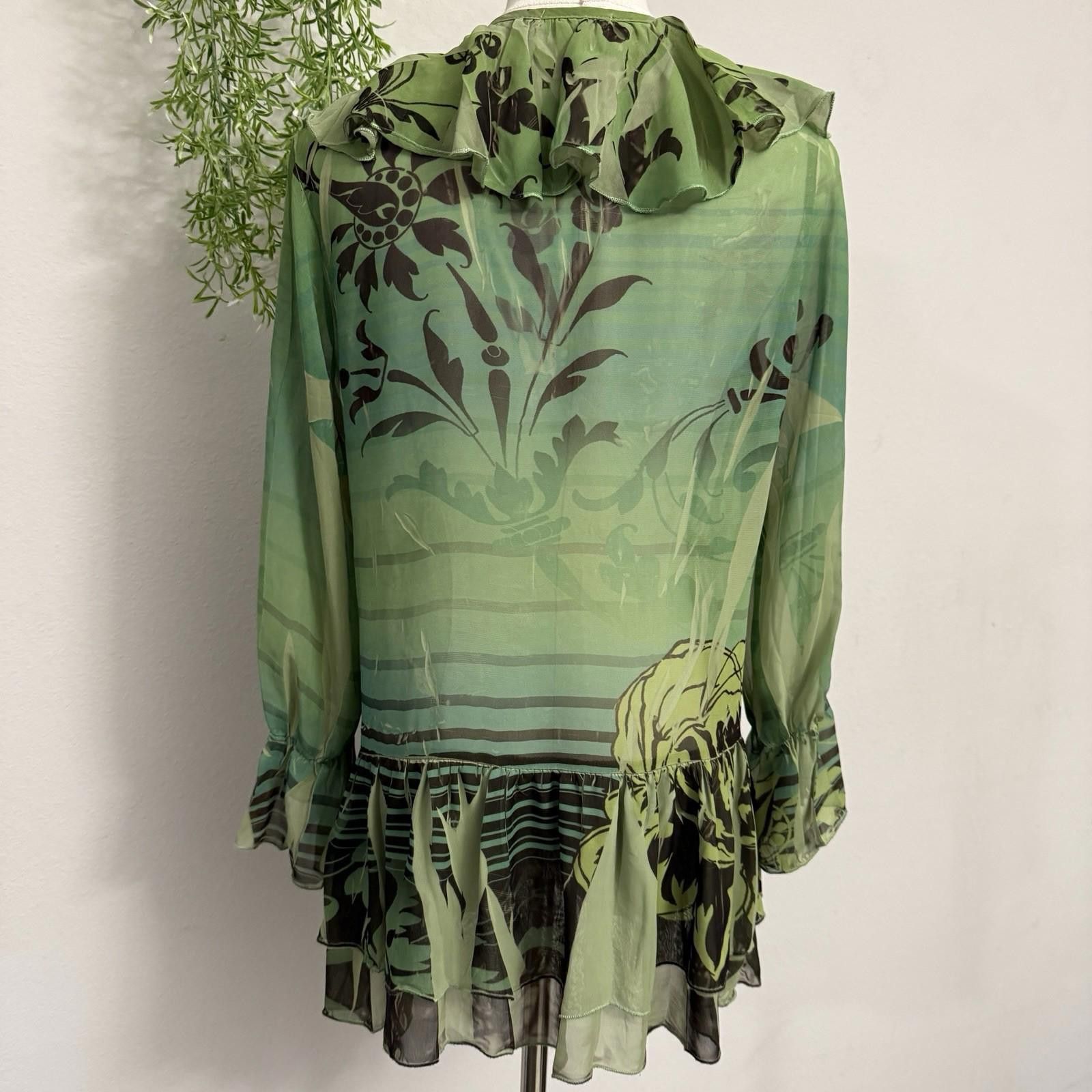 Designer Y2k DB Sport Made In Usa Fairy Ruffle Blouse Size S / US 4 / IT 40 - 3 Thumbnail