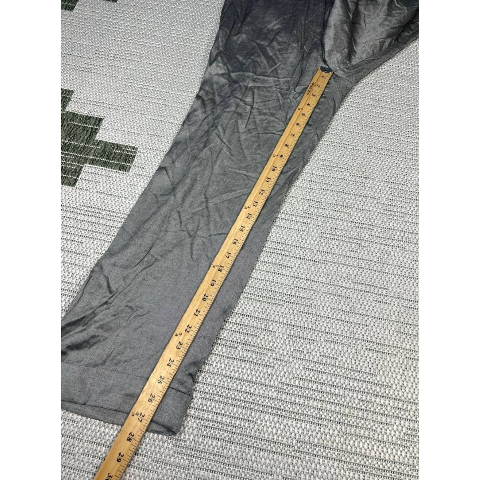 Theory Theory Dress Pants Womens 2 Straight Flat Front Zip Gray Silk Blend Cuff Dress Pants Womens 2 Gray Theory Size 26" / US 2 / IT 38 - 2 Thumbnail