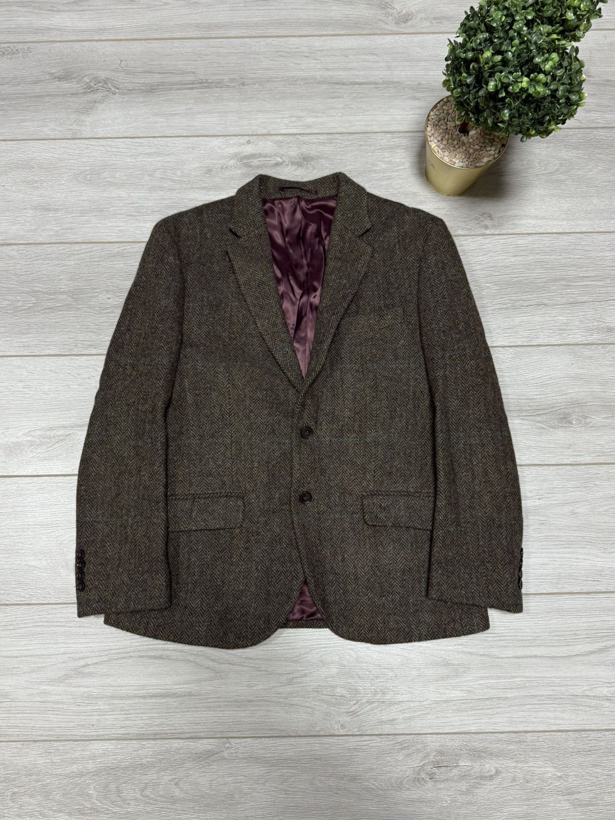 Harris Tweed Harris Tweed M&S wool knitted blazer tuxedo Size 40S - 1 Thumbnail