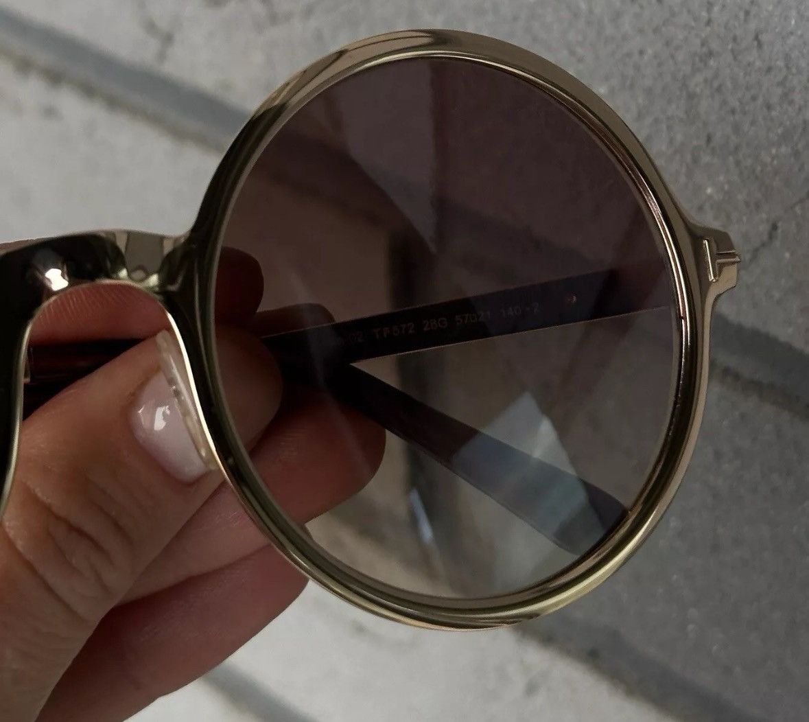 Tom Ford Tom Ford Ava-02 Gold Frame Women’s Round Sunglasses Size ONE SIZE - 12 Thumbnail