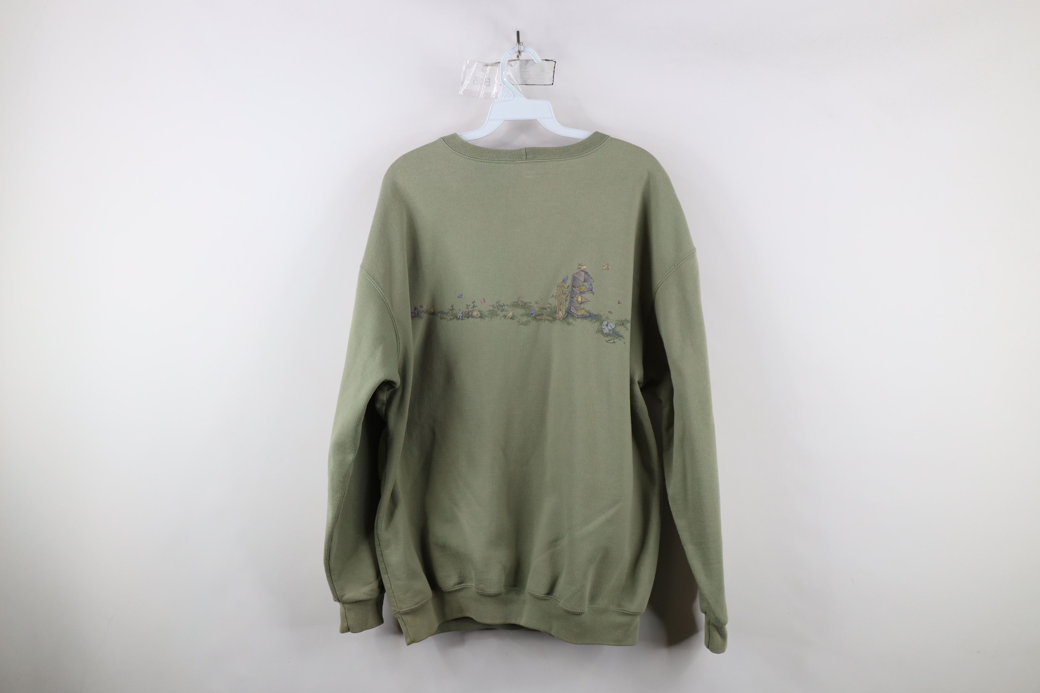 Vintage Vintage 90s Streetwear Bird Butterfly Crewneck Sweatshirt Size XXL / US 16-18 / IT 52-54 - 12 Thumbnail