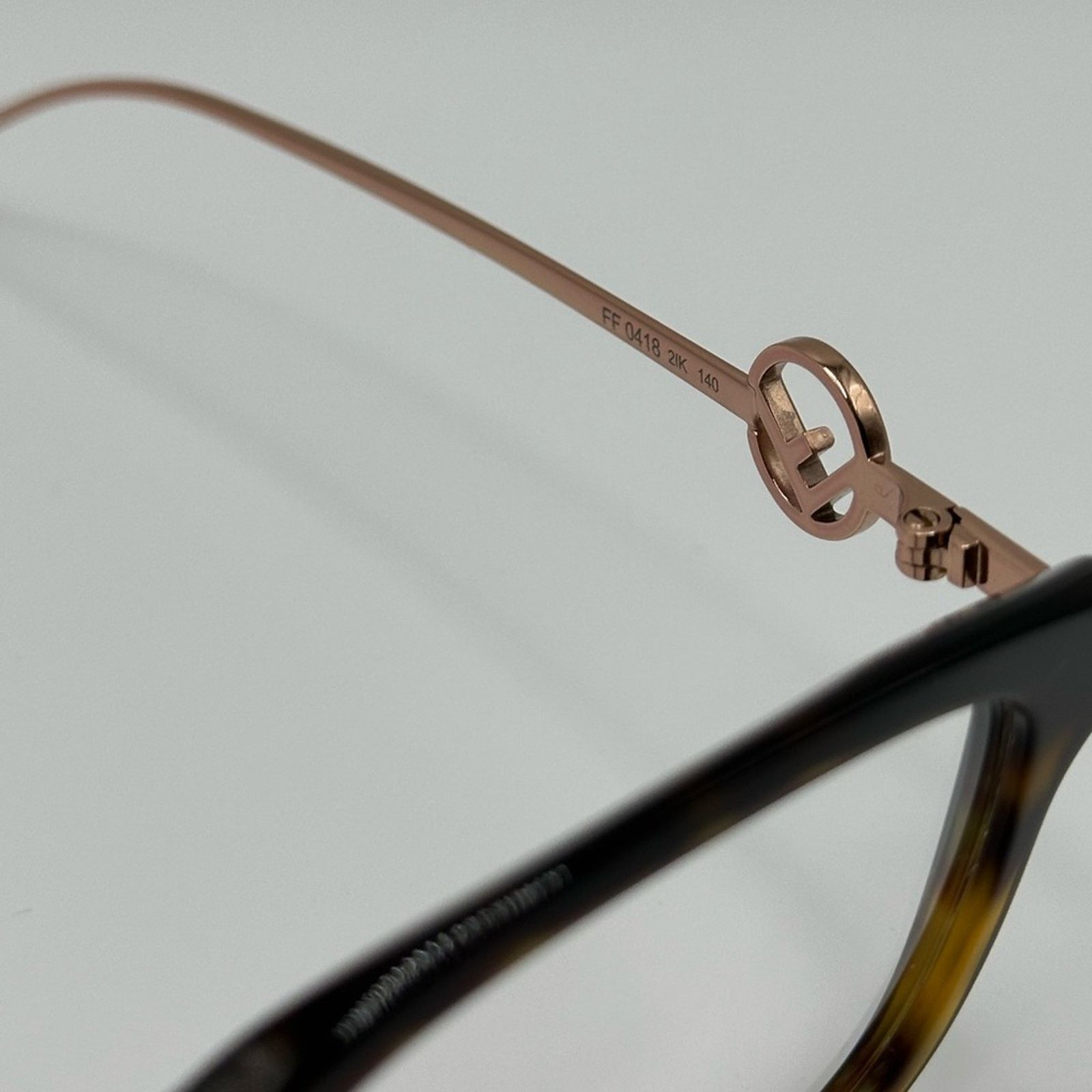 Fendi BRAND NEW FENDI FF0418 02IK 00 Havana Unisex Eyeglasses Size ONE SIZE - 3 Thumbnail