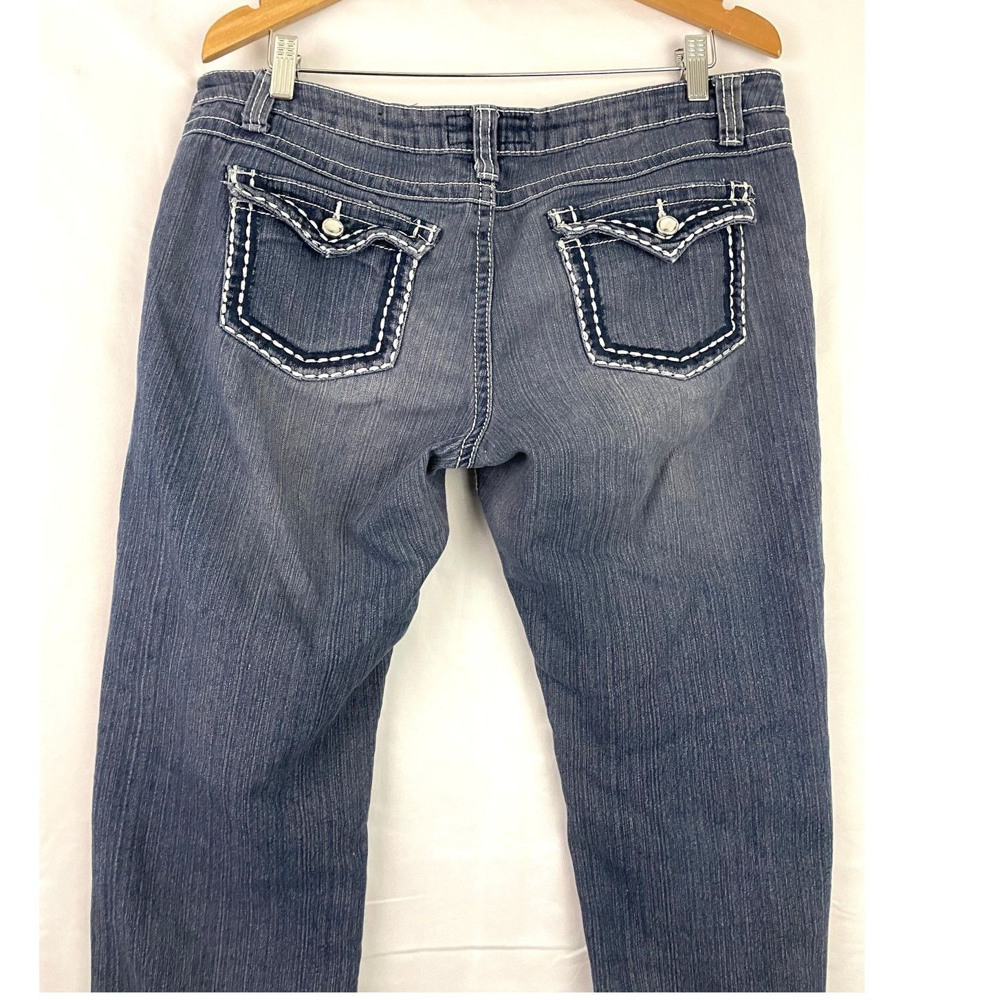 Eighty Eight Eighty Eight Blue Denim Jeans Low Rise White Sz 15 Size 34" / US 12 / IT 48 - 1 Thumbnail