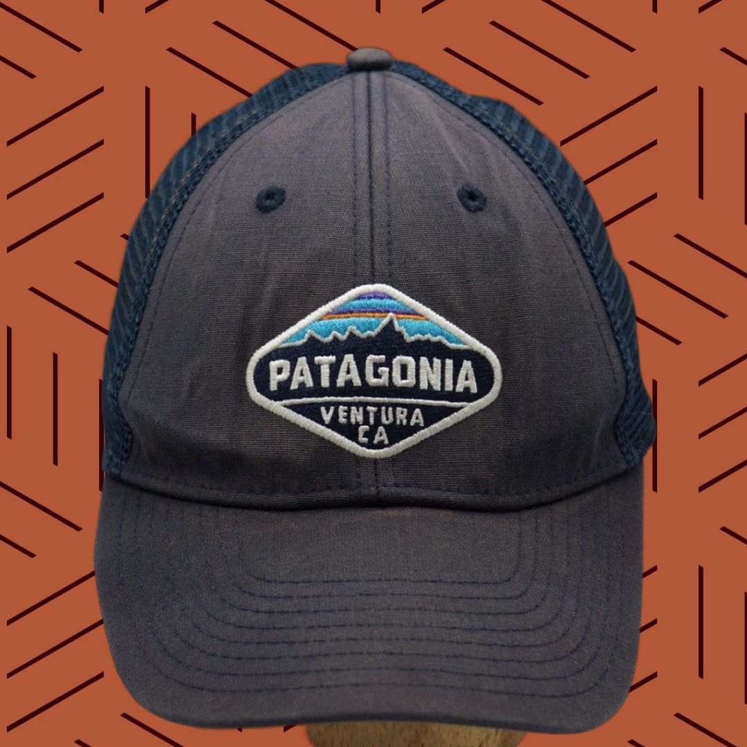 Patagonia Patagonia Fitz Roy Crest LoPro Trucker Hat Snapback OS Navy Blue Unisex Adults One Size OS Navy Blue Size ONE SIZE - 1 Thumbnail