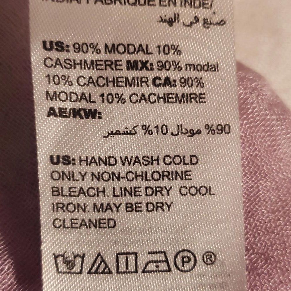 Chicos CT837 Chico's Lavender & White Small Fringed Wrap Size ONE SIZE - 5 Thumbnail
