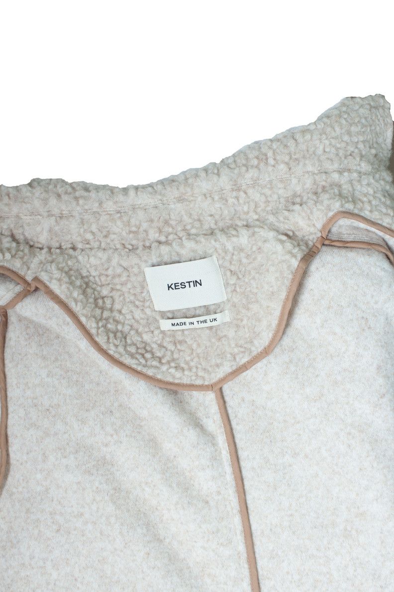 KESTIN Kestin, Edinburgh overcoat in oatmeal wool fleece Size US L / EU 52-54 / 3 - 5 Thumbnail