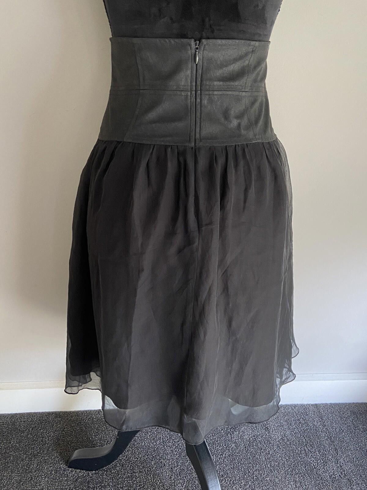 Bardo Bardot Skirt Drop Waist Linen Black - Sz AU/UK 8 US 4 Size 27" / US 4 / IT 40 - 4 Thumbnail