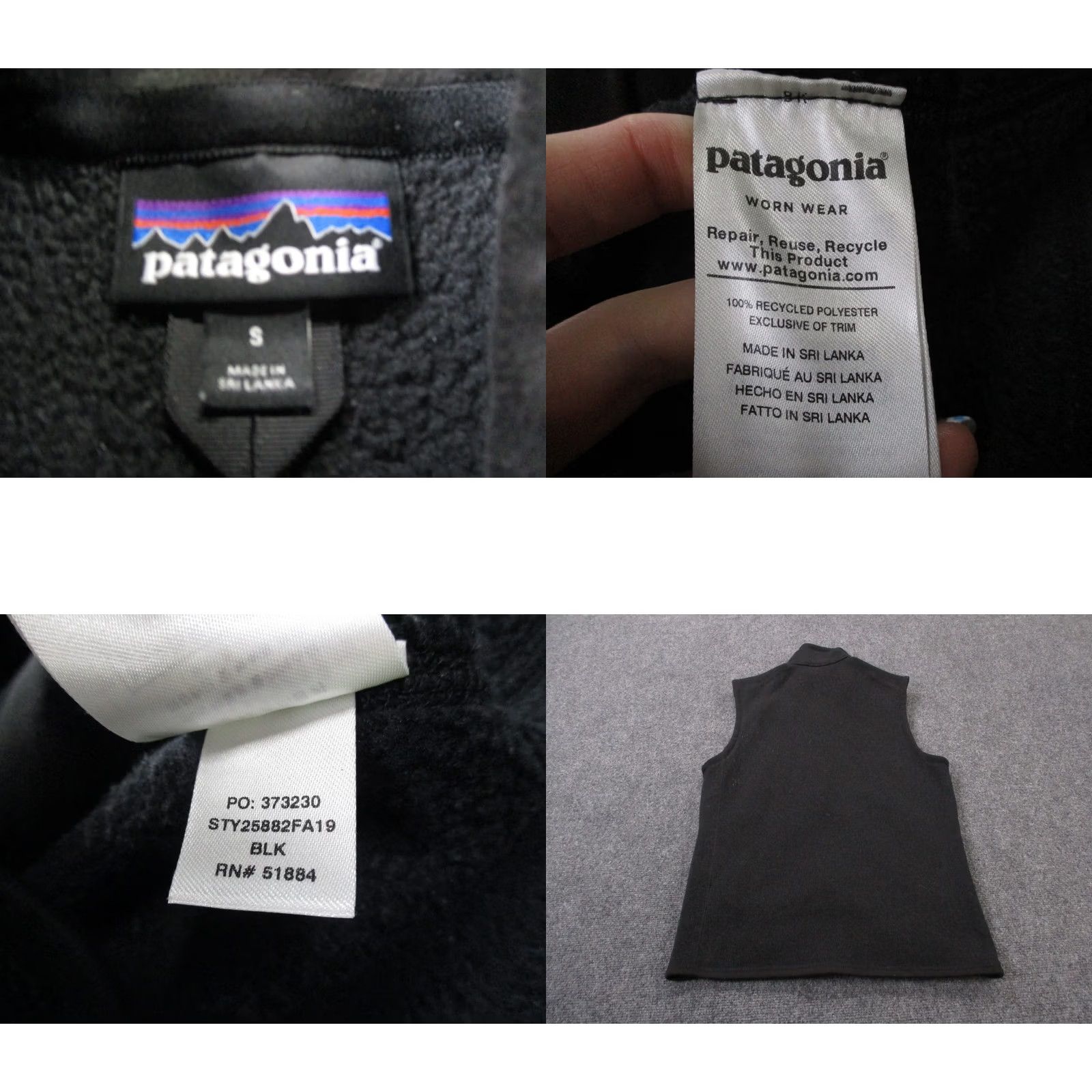 Patagonia Patagonia Better Sweater Vest Shirt Mens S Black Fleece Zip Pockets Windproof Lightweight Hiking 90s (If applicable) Size US S / EU 44-46 / 1 - 8 Thumbnail