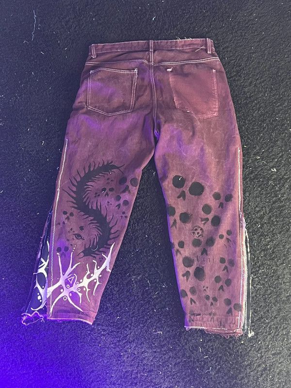 Japanese Brand Jeans Denim Custom Goth Handmade Pants Punk Streetwear Size US 38 / EU 54 - 5 Thumbnail