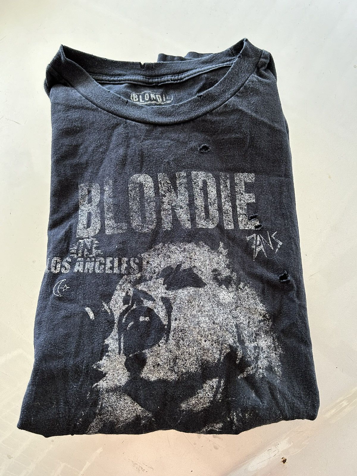 Band Tees 💥 BLONDIE DISTRESSED TEES Size US XL / EU 56 / 4 - 12 Thumbnail