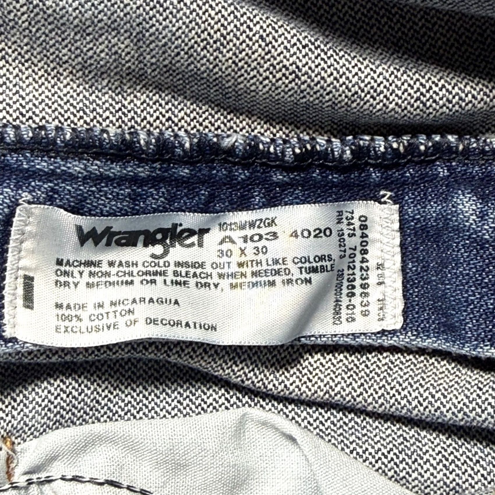 Wrangler Wrangler Jeans Mens 30x30 Blue Cowboy Cut Straight Leg Denim 1013MWZ Ships with Pockets Cowboy Cut 90s Mens Jeans W2023 Size US 30 / EU 46 - 2 Thumbnail