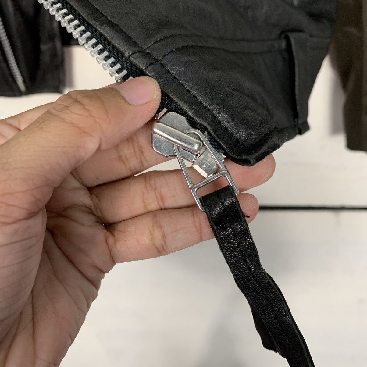 Japanese Brand Realized Works Double Colar Motorcycle Leather Jacket Size US S / EU 44-46 / 1 - 15 Thumbnail