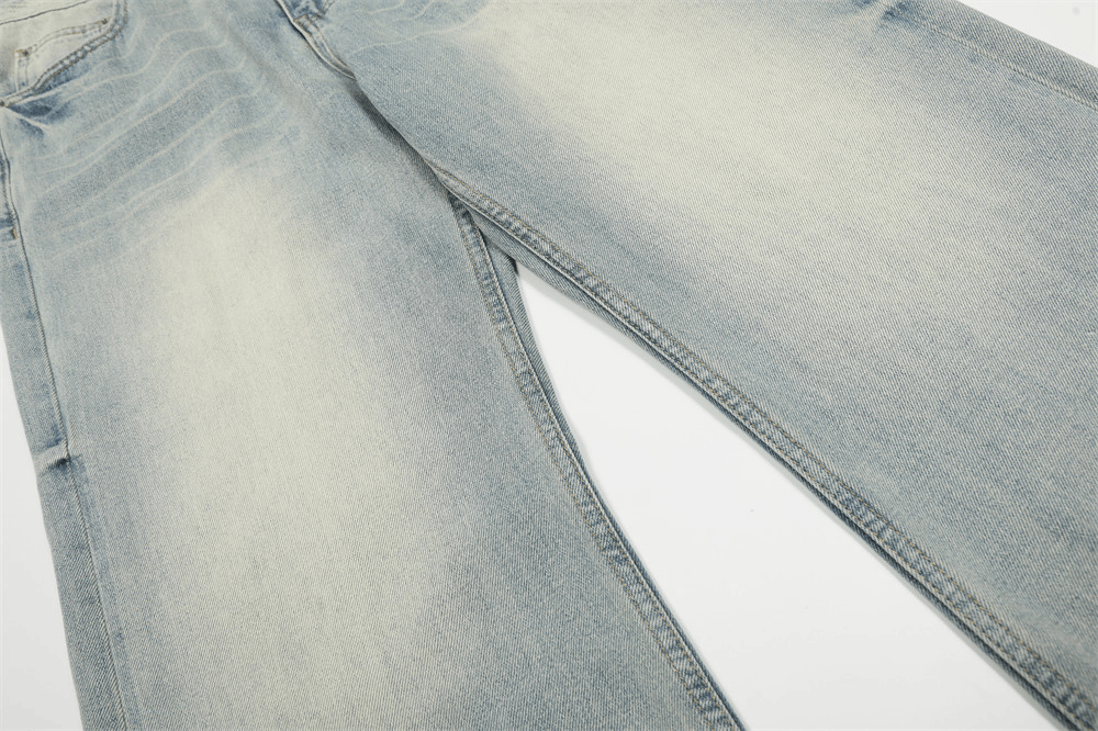 Jean Men's distressed gradient wide-leg punk washed jeans Size US 32 / EU 48 - 6 Thumbnail