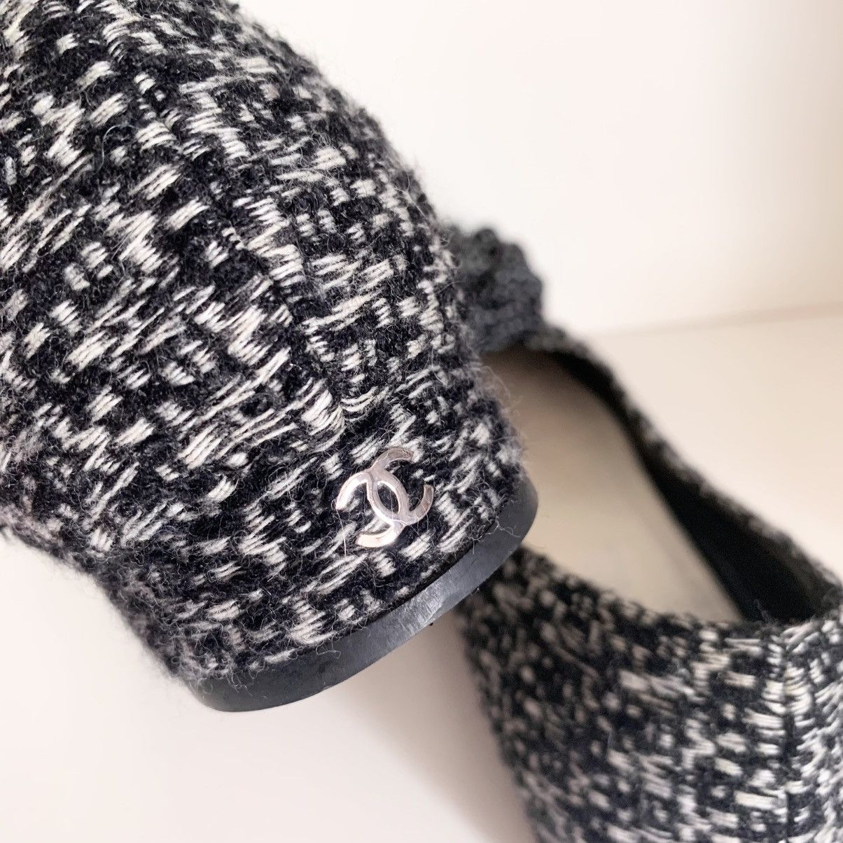 Chanel Tweed camellia toe ballerinas with small heel Size US 6.5 / IT 36.5 - 2 Thumbnail