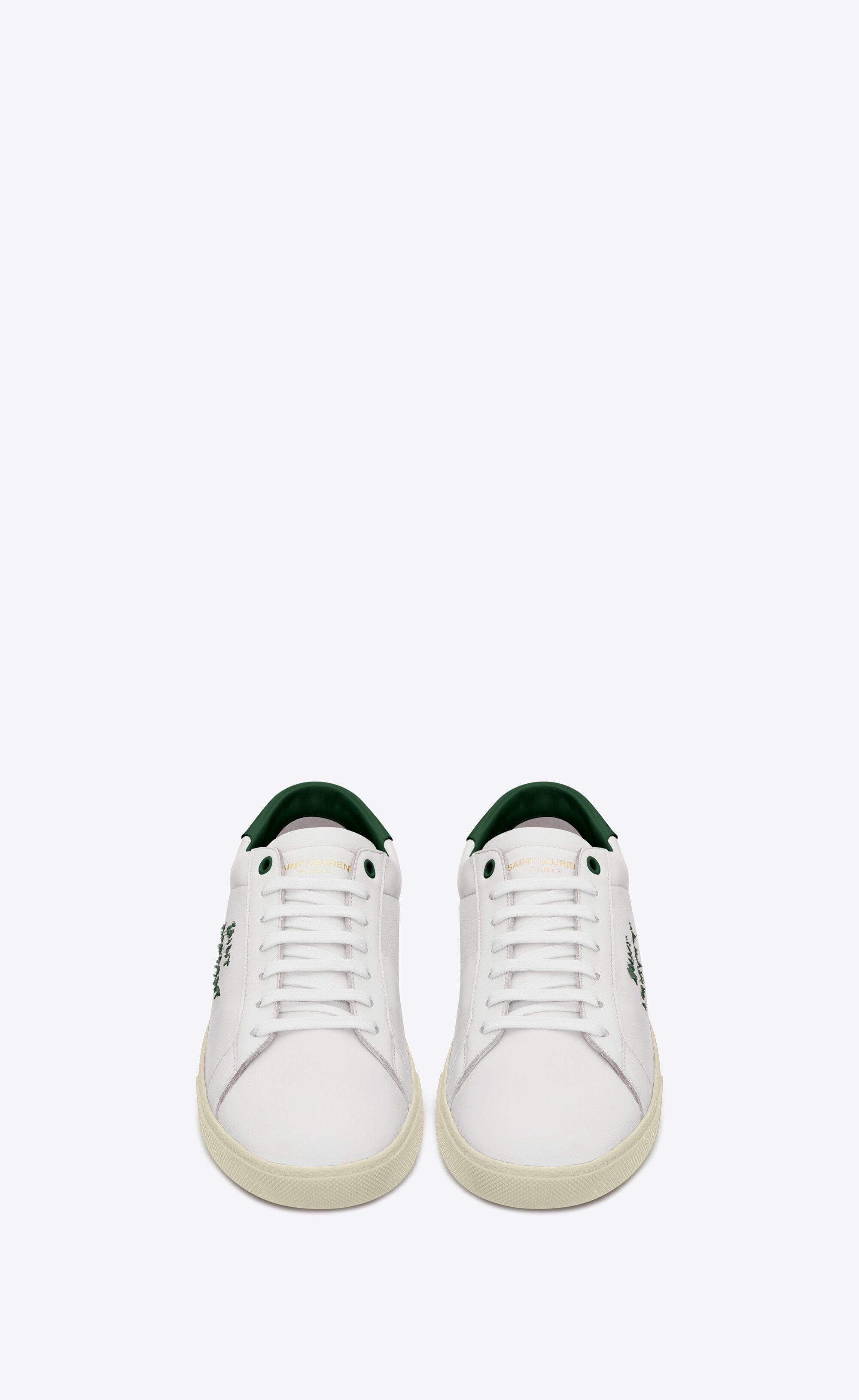 Saint Laurent Paris o1s1wg111224 Court Classic Sl/06 Embroidered Sneakers Size US 8 / EU 41 - 2 Thumbnail