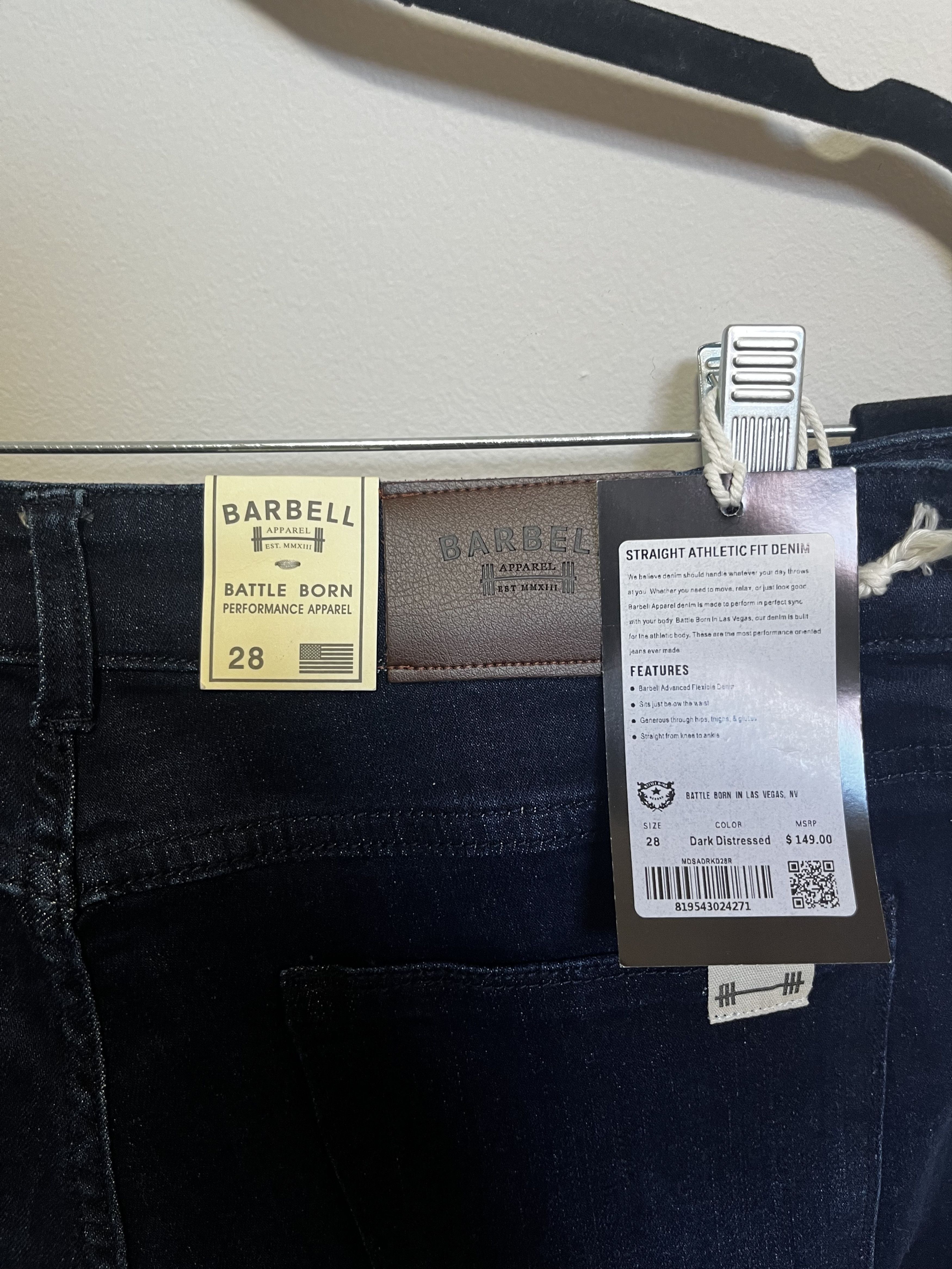 Other Barbell Apparel Straight Athletic Fit Jeans Size 28 Size US 28 / EU 44 - 3 Thumbnail