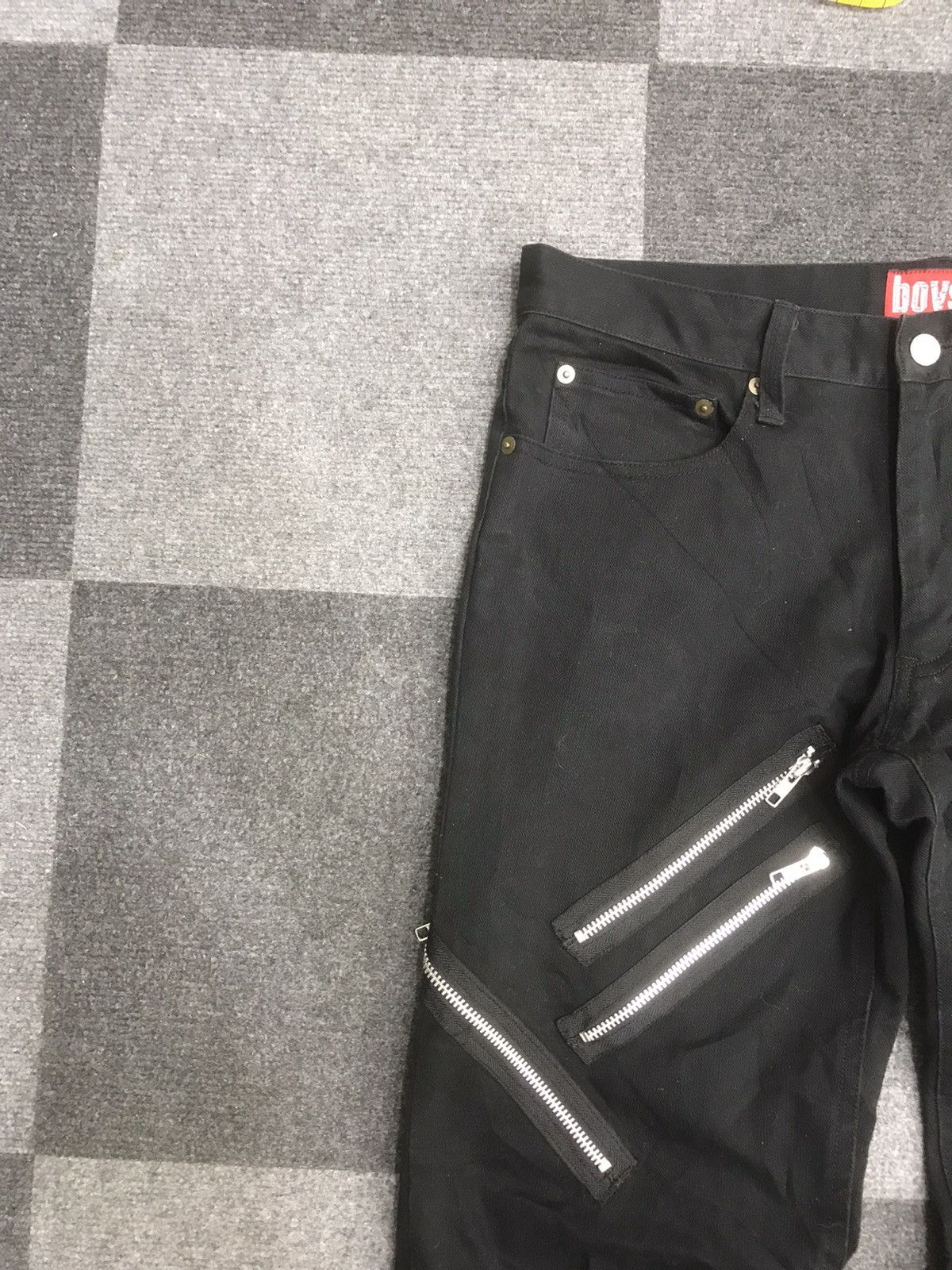 Japanese Brand BATSU Japanese Punk Studio Half Cargo Multizipper Denim Size US 32 / EU 48 - 3 Thumbnail