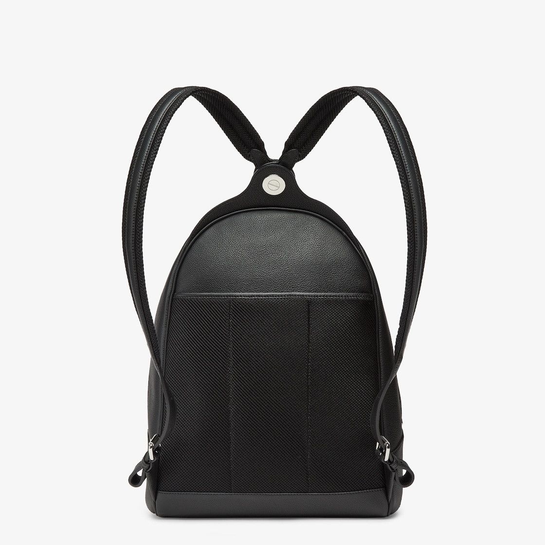Fendi o1s1wg111125 Size: OS/ Roma Leather Chiodo Medium in Black Size ONE SIZE - 2 Thumbnail