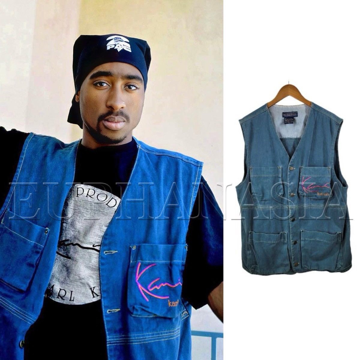 90s denim vest best sale