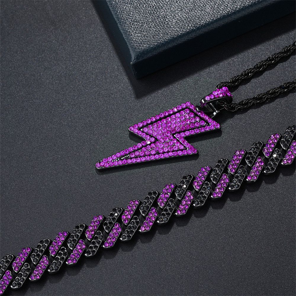 Other Double Purple Lightning Chain Necklace Size ONE SIZE - 4 Thumbnail