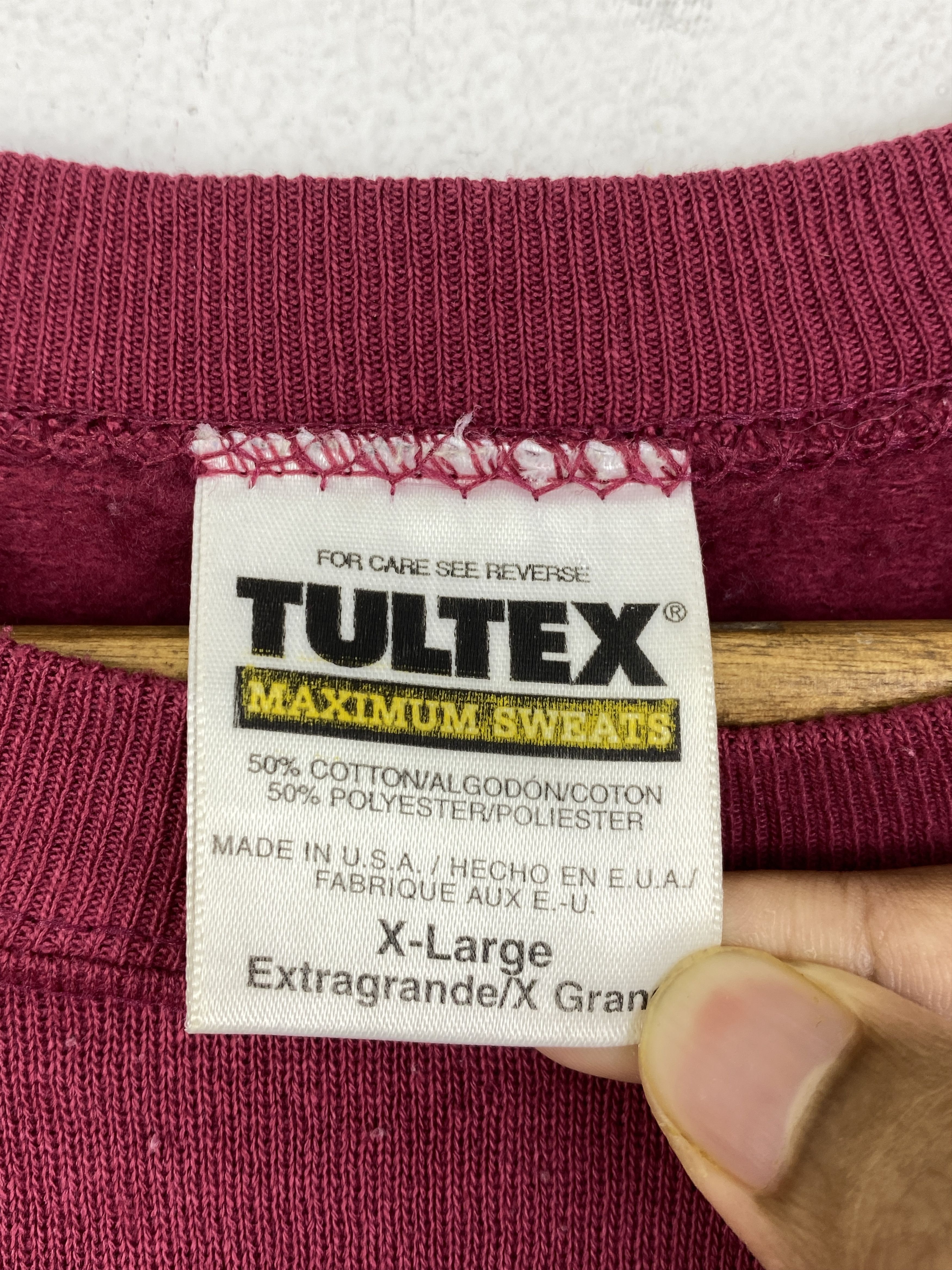 Vintage Vintage 90s Tultex Plain Pullover Sweatshirt SH0283 Size US XL / EU 56 / 4 - 5 Thumbnail