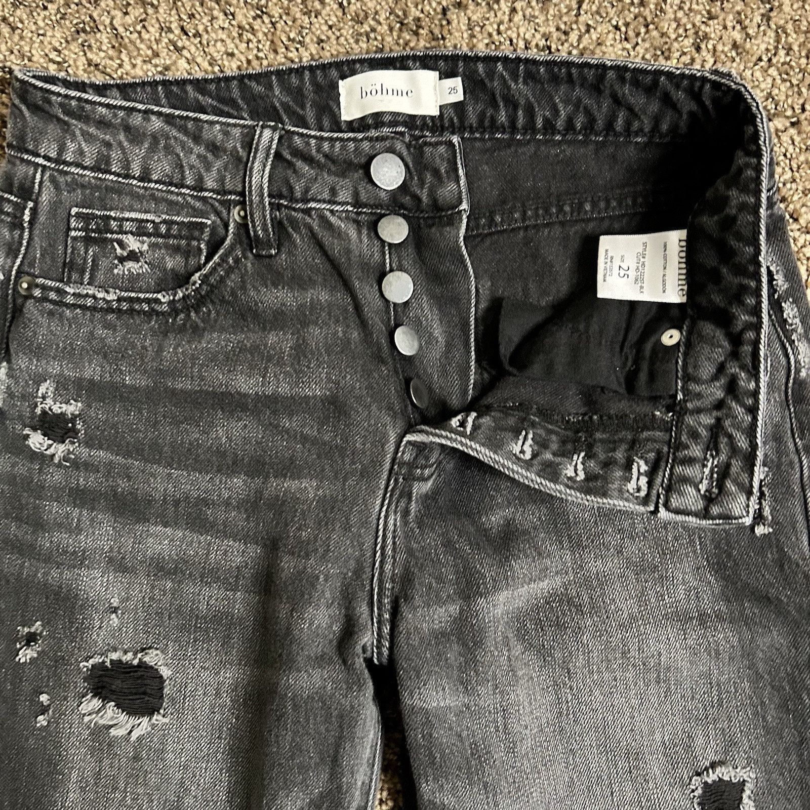 Other Bohme Distessed Fly Button Jeans Size 25 Size 25" / US 0 / IT 36 - 5 Thumbnail