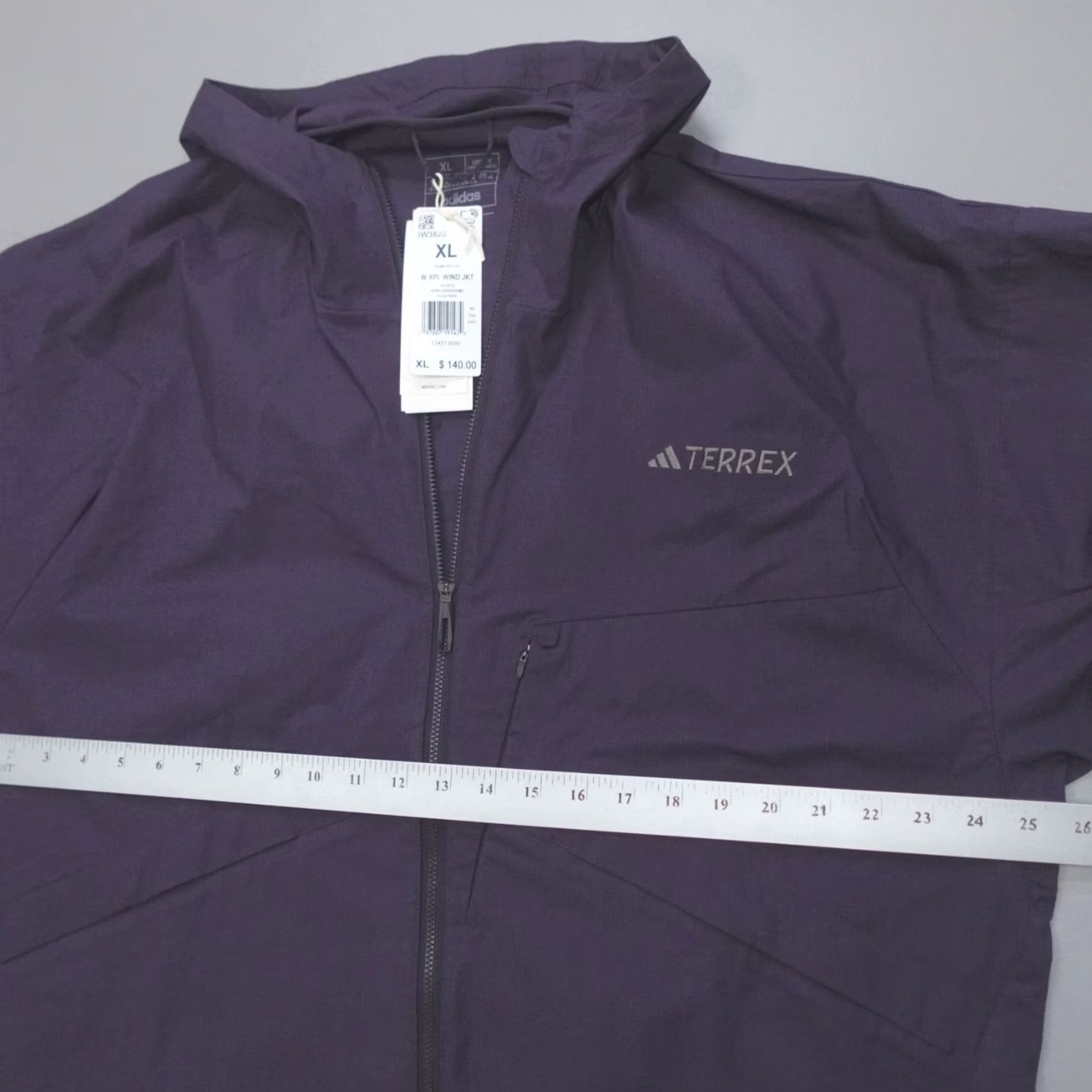 Adidas Adidas Terrex Xploric Wind Hiking Jacket Aurora Black(Purple) Women's XL Windbreaker Hooded Pockets Zipper Windproof Full Zip Outdoor Size XL / US 12-14 / IT 48-50 - 5 Thumbnail