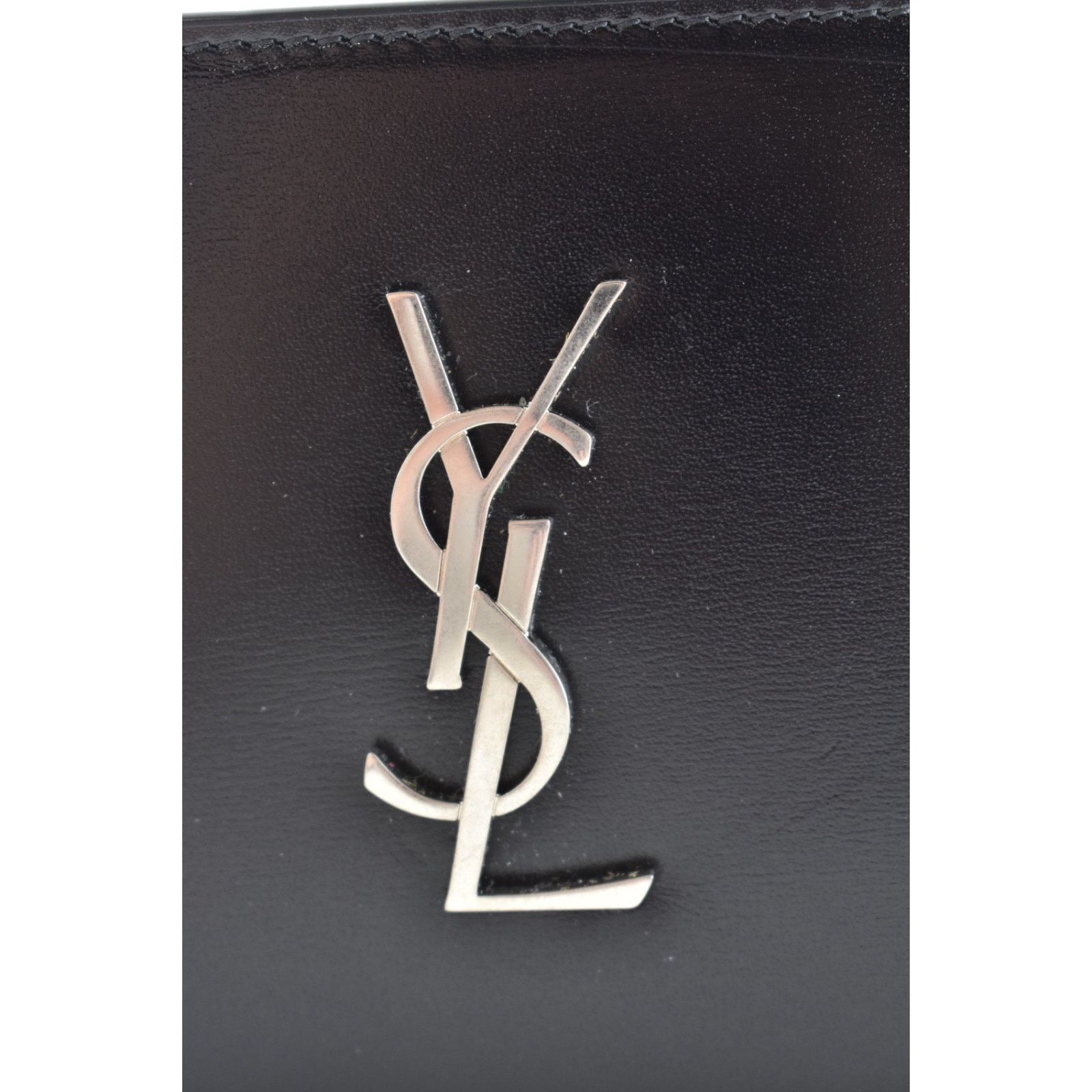 Yves Saint Laurent Saint Laurent Men YSL Silver Metal Logo Card Bi-Fold Wallet Size ONE SIZE - 6 Thumbnail