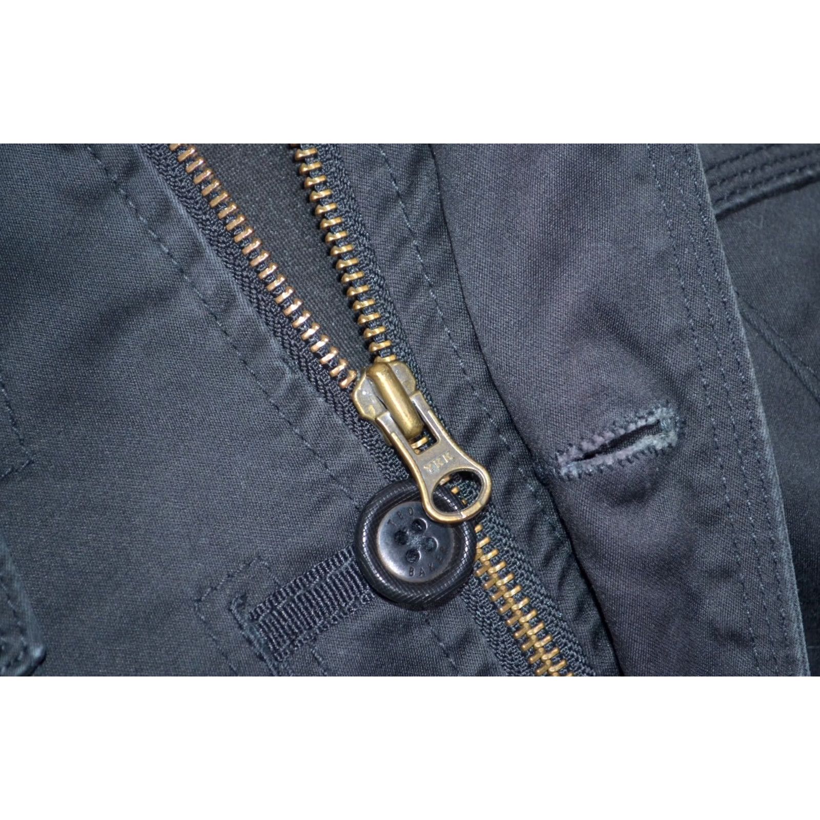 Ted Baker Ted Baker Mens Black Military Jacket Lightweight Cotton Utility Coat Sz 5 Size US S / EU 44-46 / 1 - 4 Thumbnail