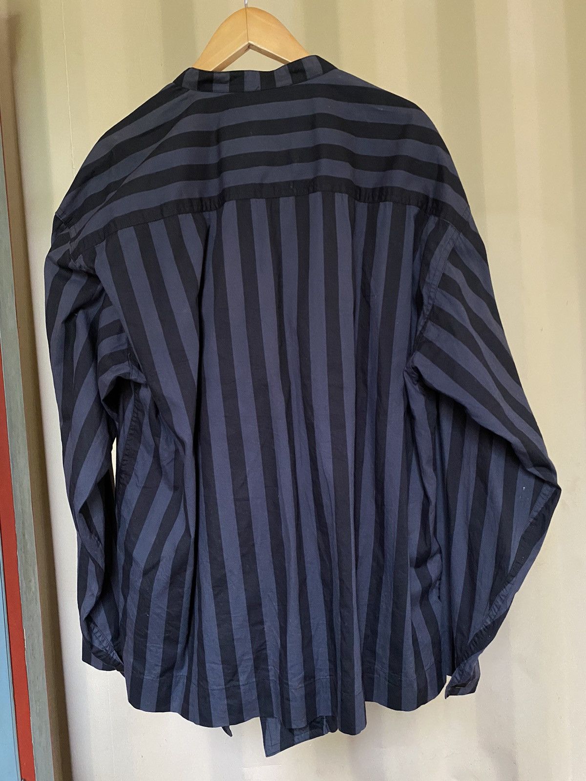 Designer × Japanese Brand KRO' FOFRO Stripes Mandarin Collar shirt Size US XL / EU 56 / 4 - 10 Thumbnail