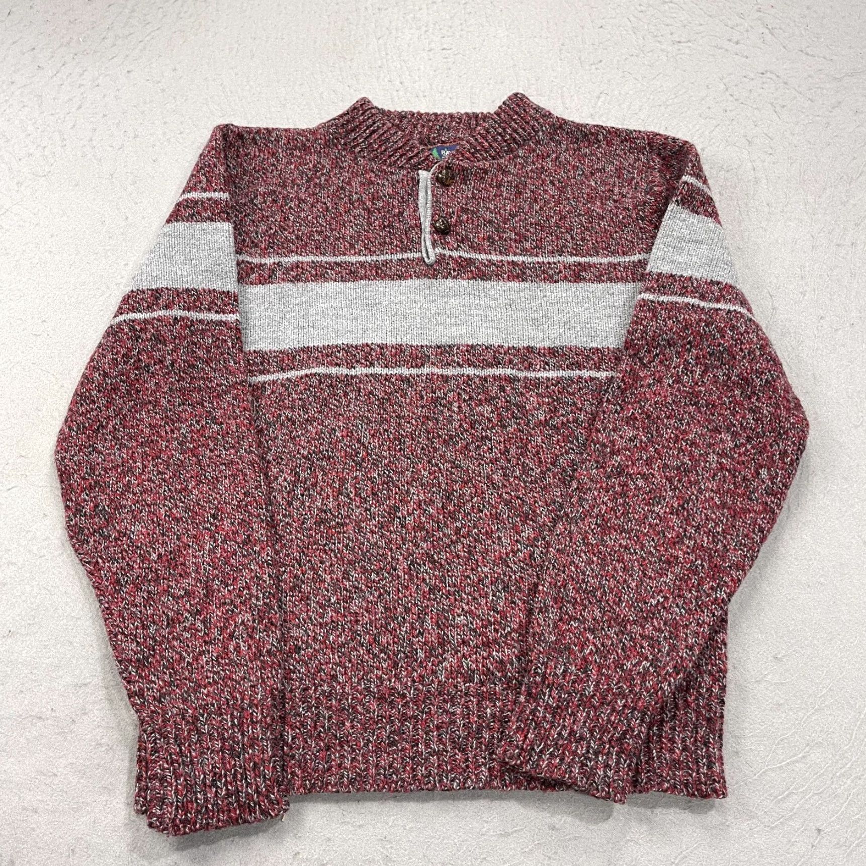 Vintage VINTAGE Campus Sweater Mens M Red Striped Wool Knit 90s Pullover Size US M / EU 48-50 / 2 - 2 Thumbnail