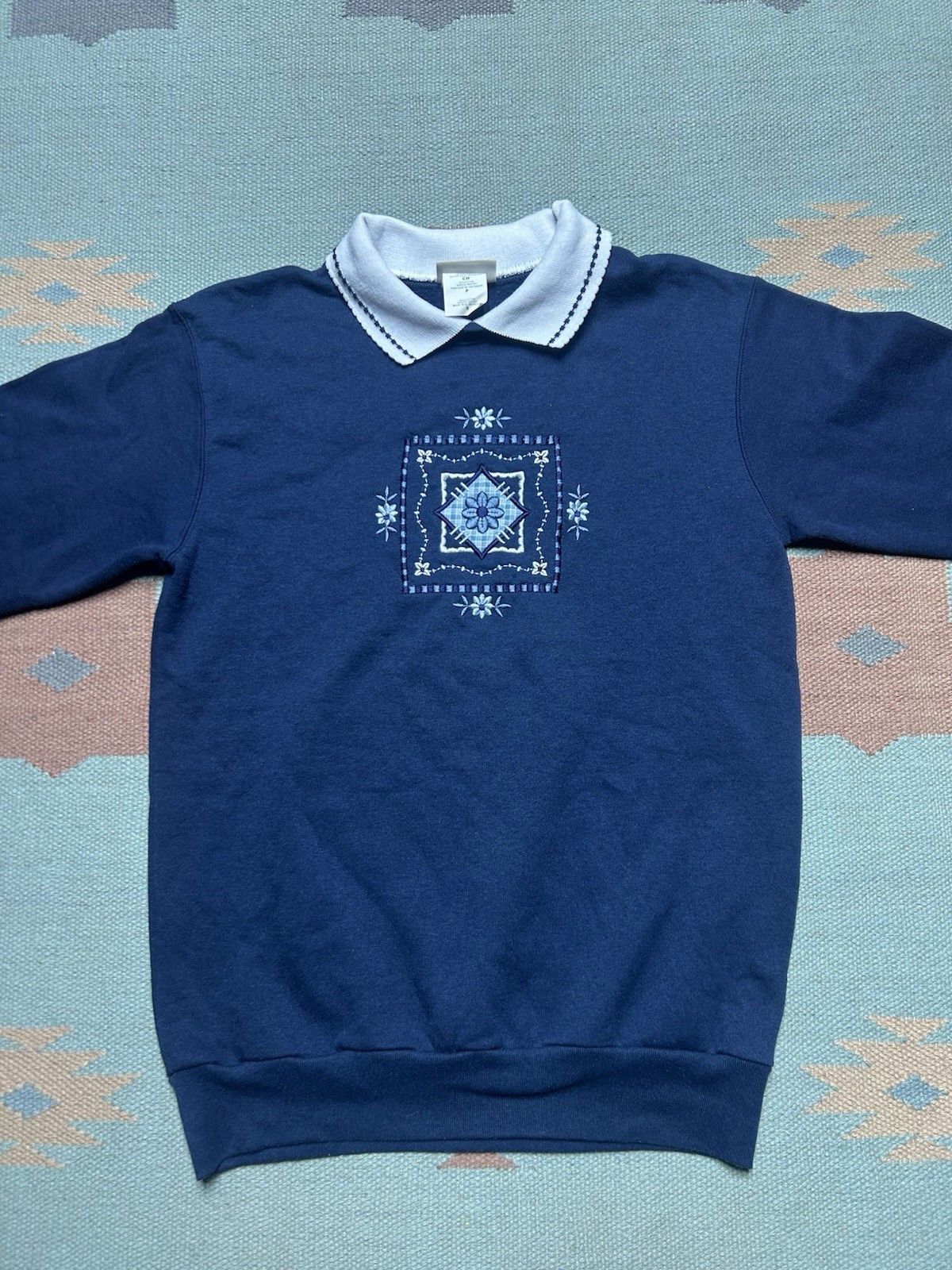 Vintage Vtg top stitch morning sun sweatshirt flower cute women smal Size S / US 4 / IT 40 - 2 Thumbnail