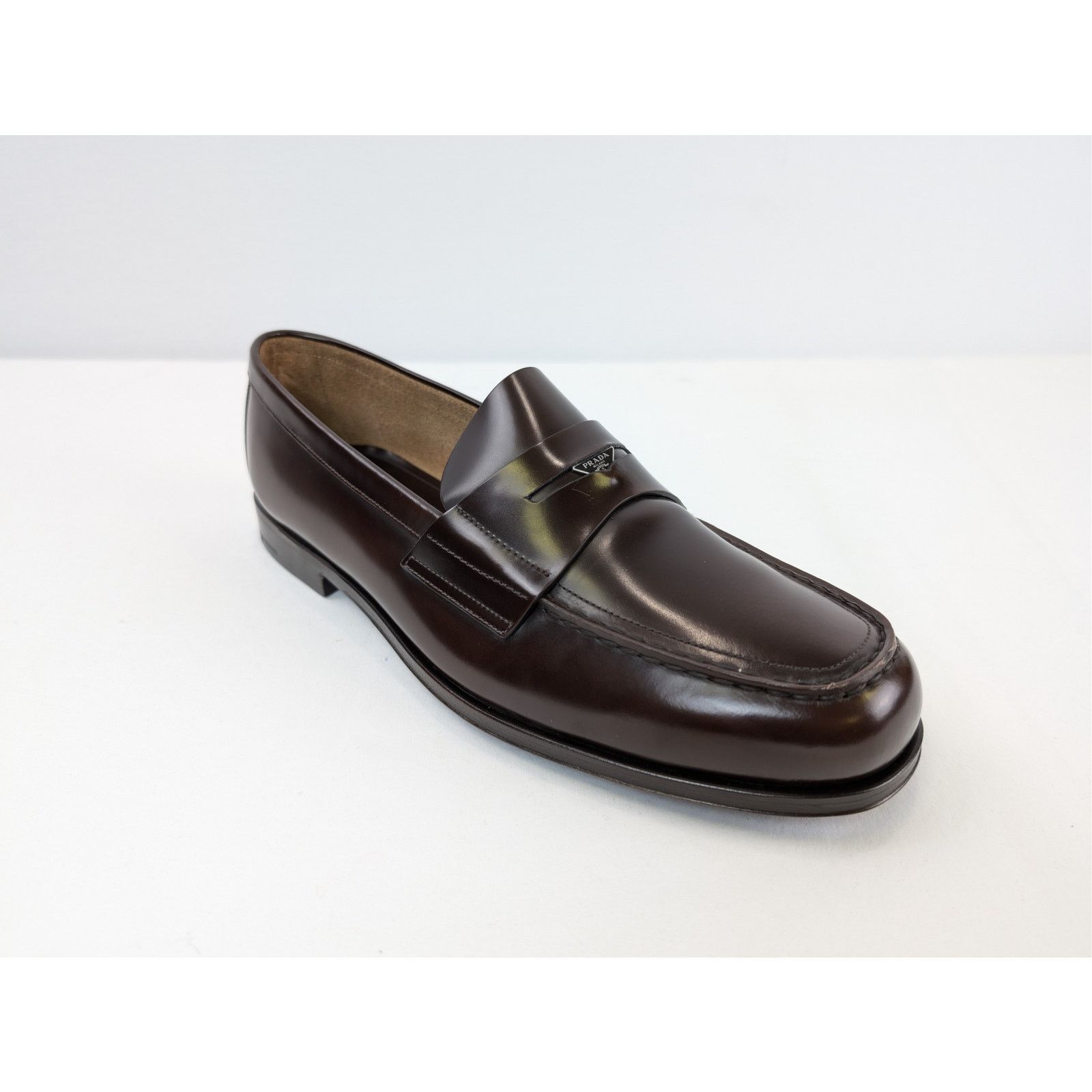 Prada o1rshd1 Brushed Leather Loafers Boots in Bruciato Size US 11.5 / EU 44-45 - 3 Thumbnail