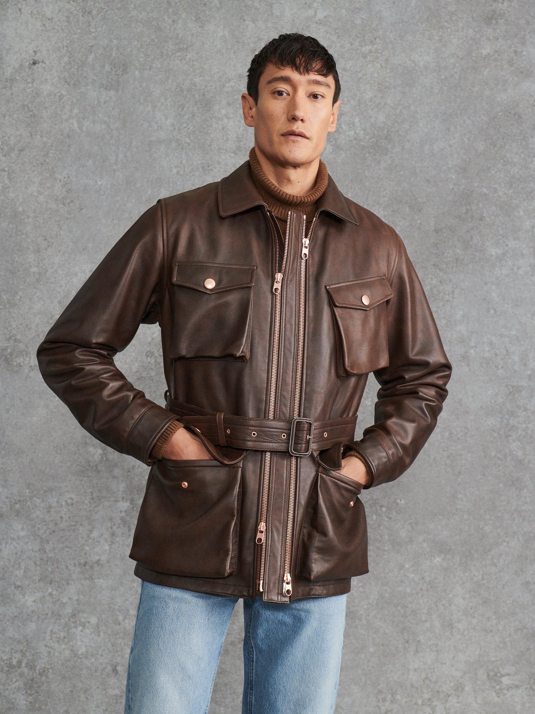 Private White V.C. $3000 Private White V.C. "The Leather Twin Track" Jacket Size US M / EU 48-50 / 2 - 2 Thumbnail