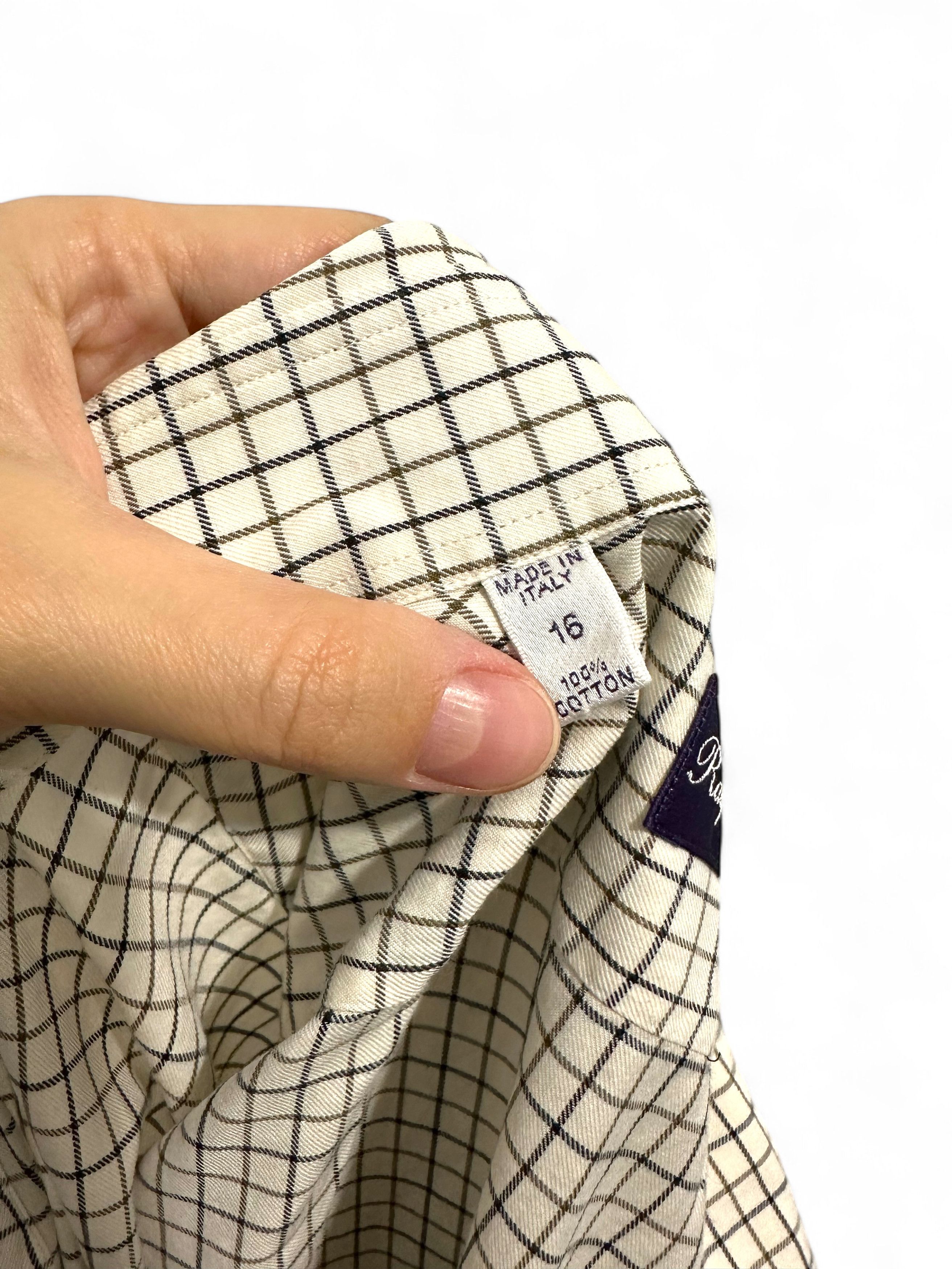 Ralph Lauren Purple Label Ralph Lauren Purple Label Check Shirt 16-L Size US L / EU 52-54 / 3 - 6 Thumbnail