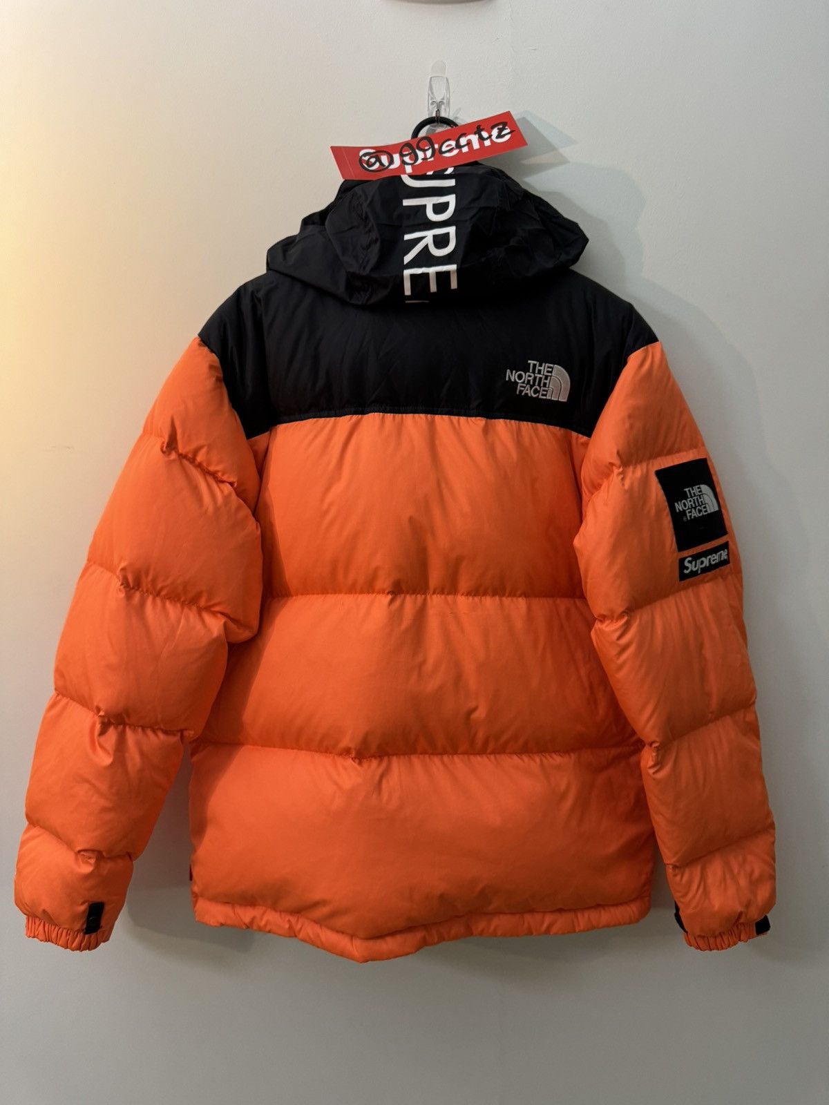 Supreme × The North Face Supreme TNF Orange Nuptse Jacket Size US M / EU 48-50 / 2 - 2 Thumbnail