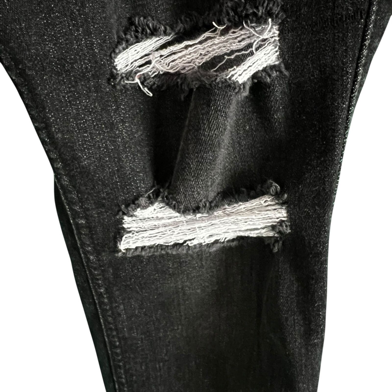 7 For All Mankind 7 For All Mankind Women's 25 Black Distressed (b)air Jeans Size 25" / US 0 / IT 36 - 5 Thumbnail