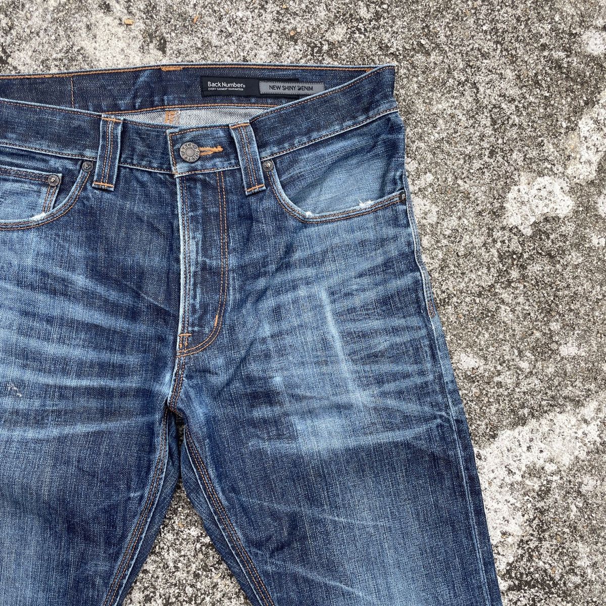 Japanese Brand Vintage Back Number Faded Denim Jeans Size US 32 / EU 48 - 2 Thumbnail