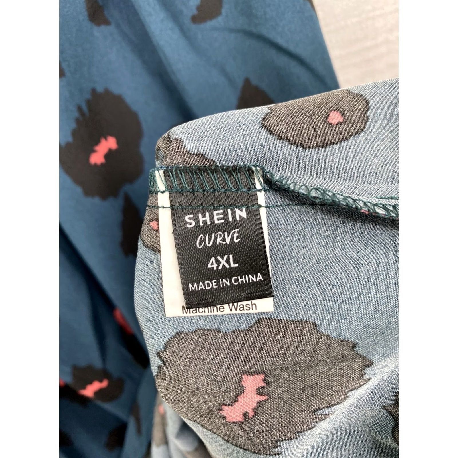 Shein SheIn Dress Women 4XL Blue Animal Print Sleeveless V-Neck Chiffon Midi Casual Formal Party/Cocktail Sleeveless Dress 4XL Womens Size XXL / US 16-18 / IT 52-54 - 3 Thumbnail