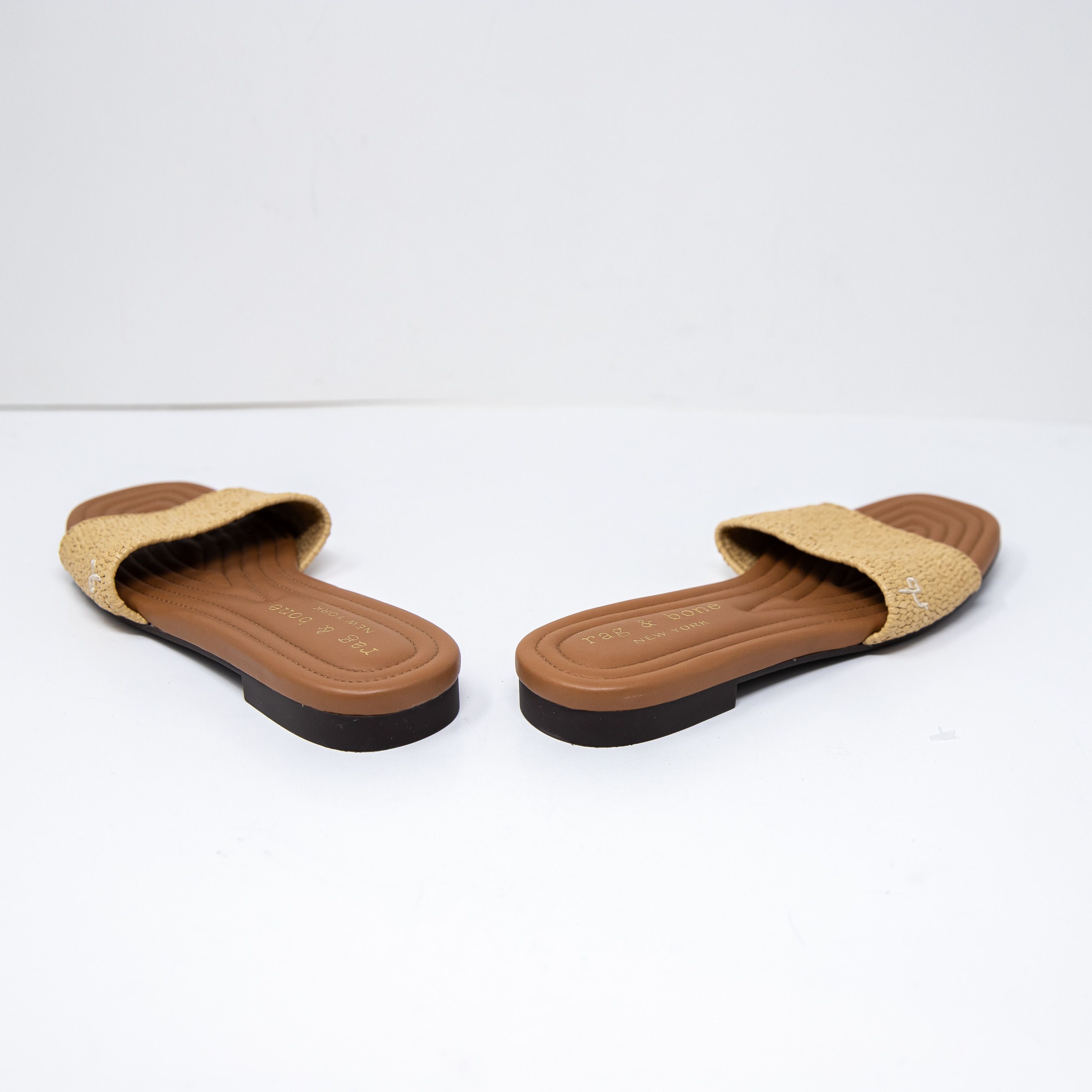 Rag & Bone NEW Rag & Bone Ellie Slide Woven Straw Size US 7.5 / IT 37.5 - 3 Thumbnail