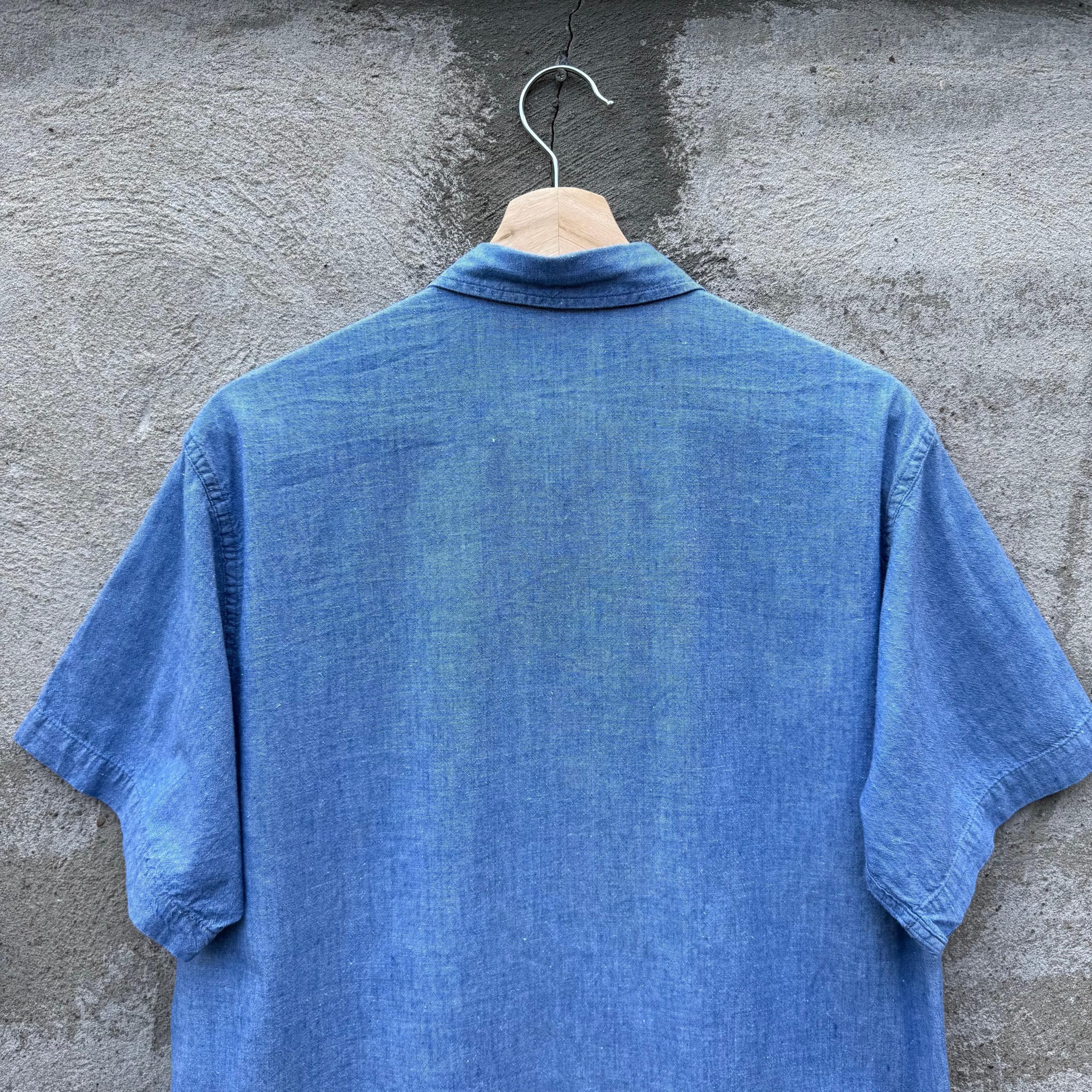 Vintage 60's USN Chambray Short Sleeve Selvedge Button Down Shirt Size US M / EU 48-50 / 2 - 9 Thumbnail