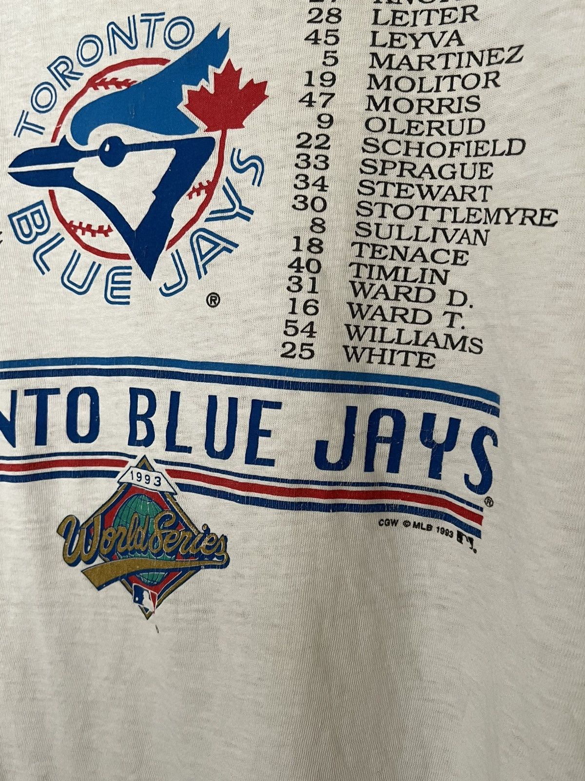 MLB Vintage 1993 Toronto Blue Jays American Champions MLB Tee Size US XL / EU 56 / 4 - 14 Thumbnail