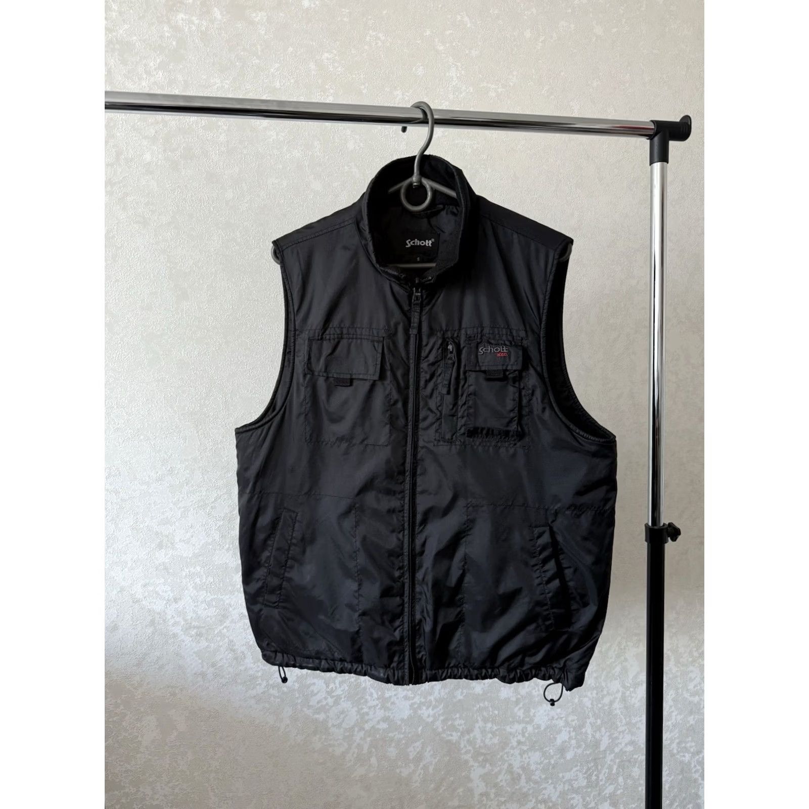 Schott VINTAGE Schott NYC Vest Gilet Black Army Puffer Streetwear 90s Y2k Multi Pocket Logo Zip Pocket Mens Size S Size US S / EU 44-46 / 1 - 2 Thumbnail