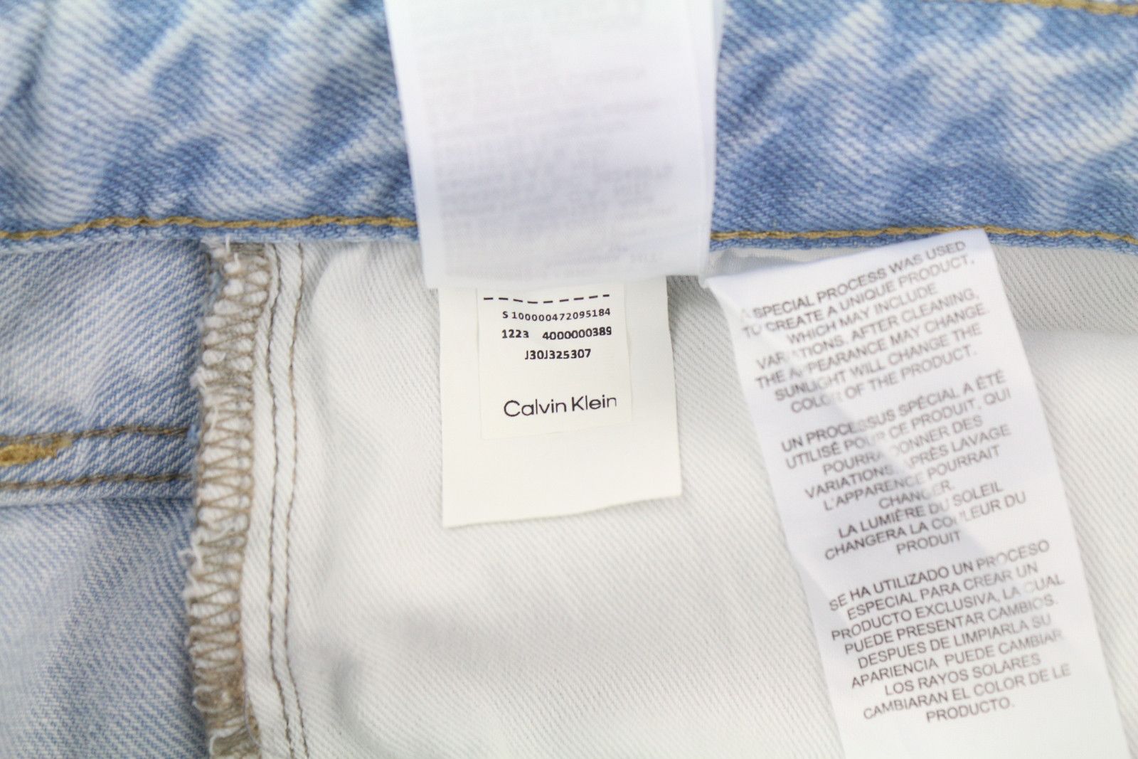 Calvin Klein 90S STRAIGHT W32 Light Blue Washed Zipper Denim 85300 Size US 32 / EU 48 - 11 Thumbnail