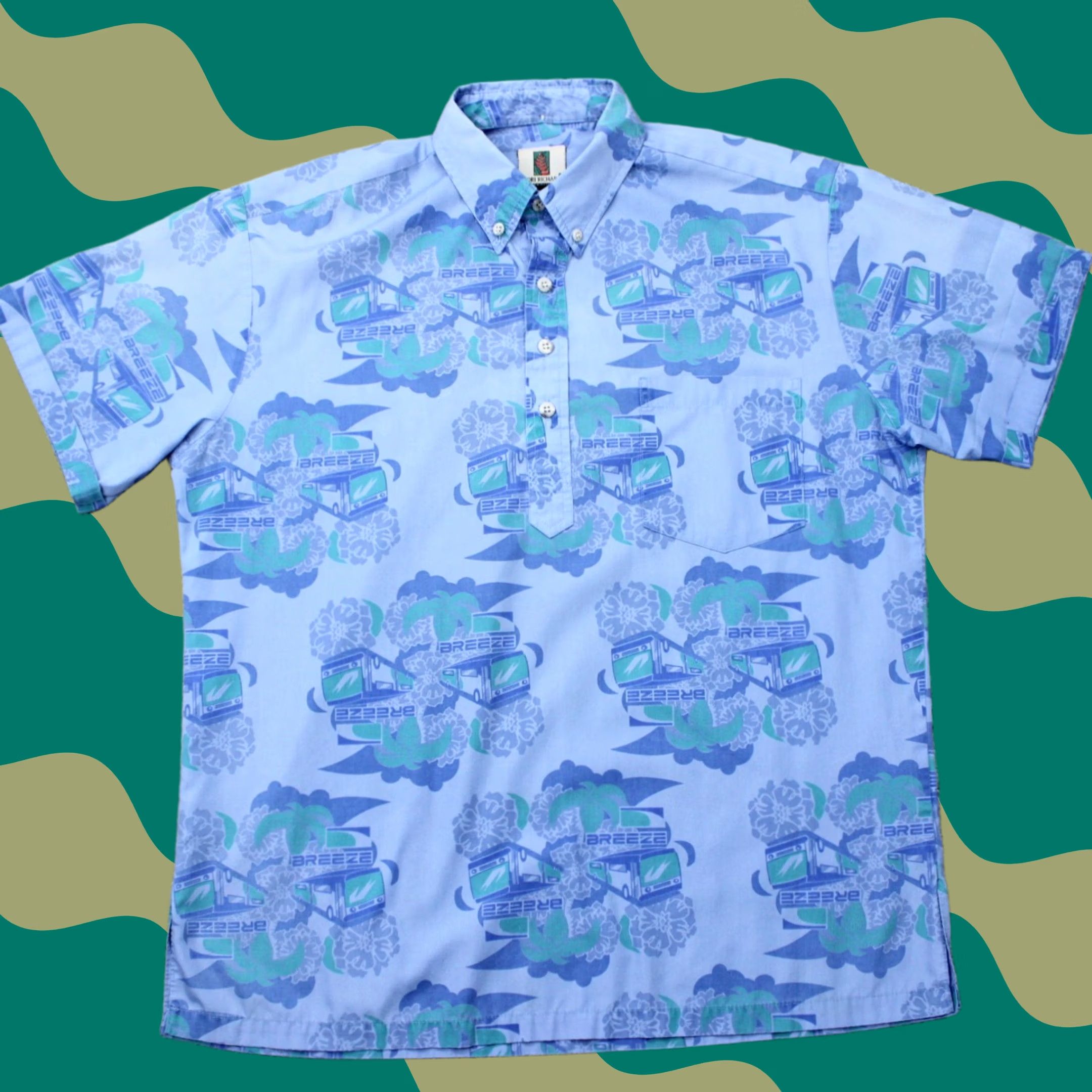 Tori Richard Tori Richard Polo Shirt Mens Medium Blue Breeze Cotton/Poly S/S Pullover Shirt Size US M / EU 48-50 / 2 - 1 Thumbnail