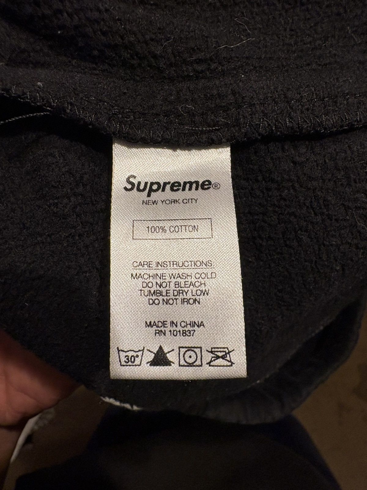 Supreme Supreme Big Logo Paneled Sweatpant 'Black' Size Large Size US 34 / EU 50 - 5 Thumbnail