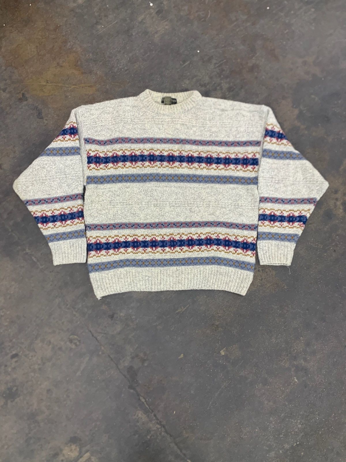 Band Tees Vintage Wave Ripple Band Knit Sweater Size US L / EU 52-54 / 3 - 1 Thumbnail