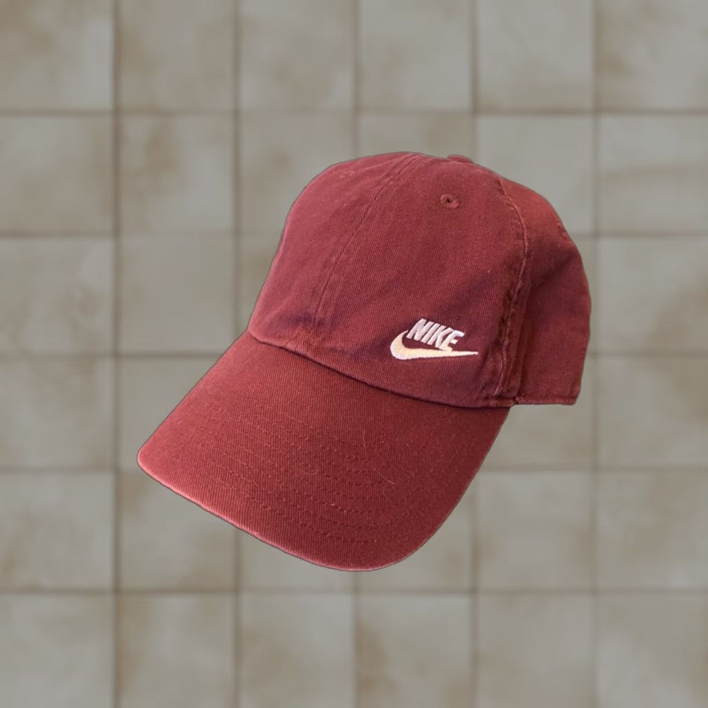Nike Nike Hat Cap Adjustable Red Swoosh Logo Mens Golf Style Baseball Cap Size ONE SIZE - 1 Thumbnail