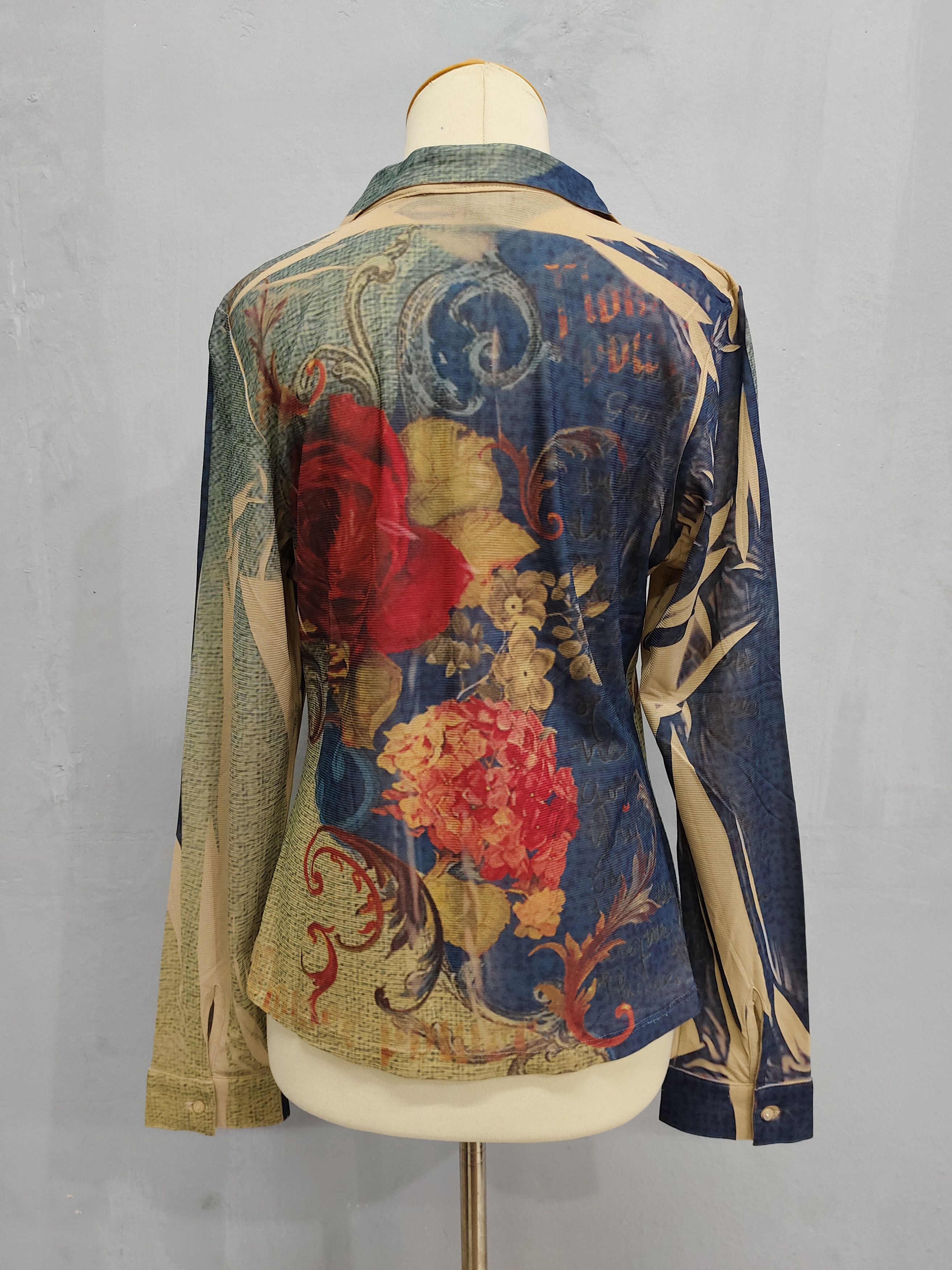 Arts & Science 💥 Vtg Ivy Florals Art Graphic Print Long Shirt Size L / US 10 / IT 46 - 4 Thumbnail